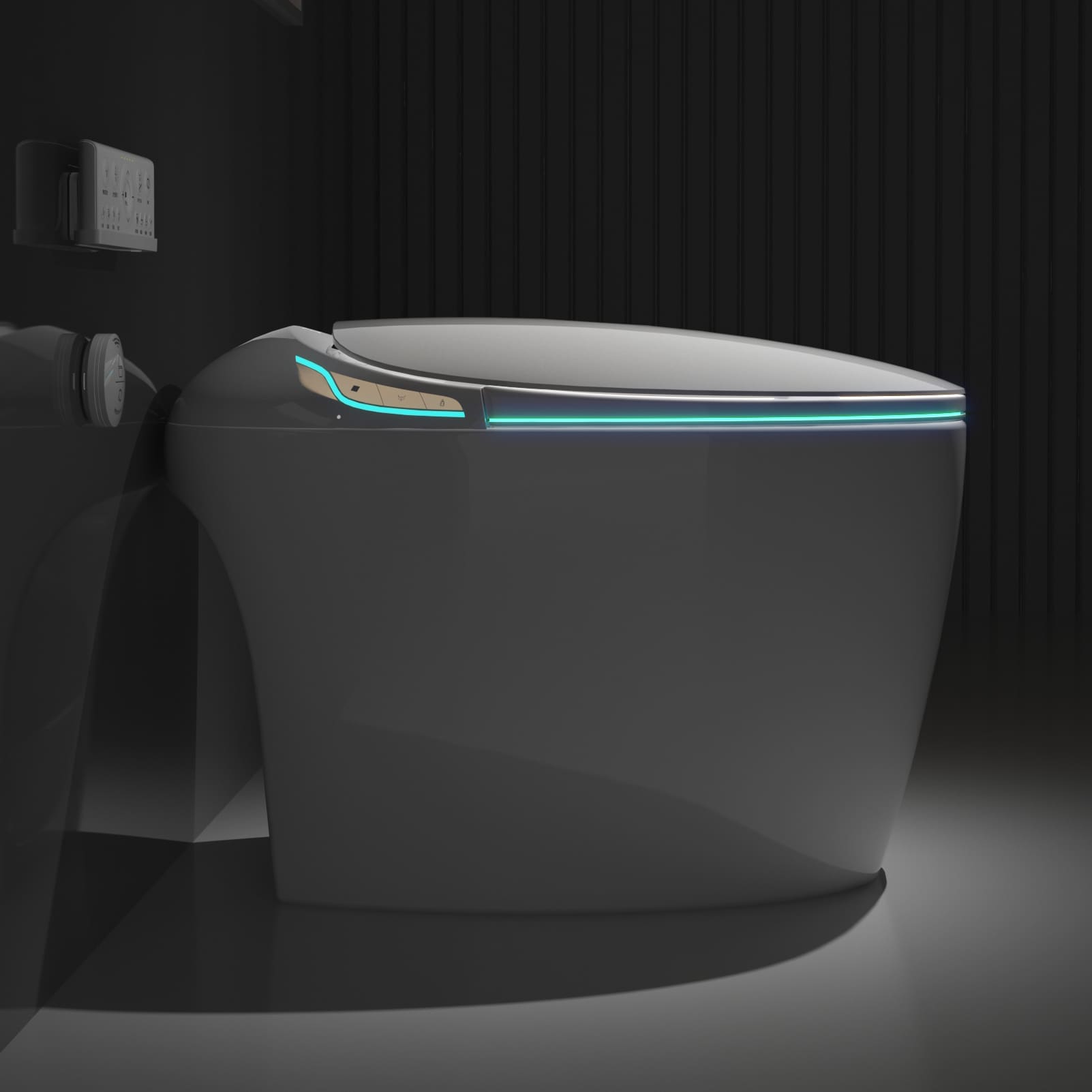 Bidet Blanco Alargado de Altura Estándar con Cierre Suave Inteligente de la marca Mondawe