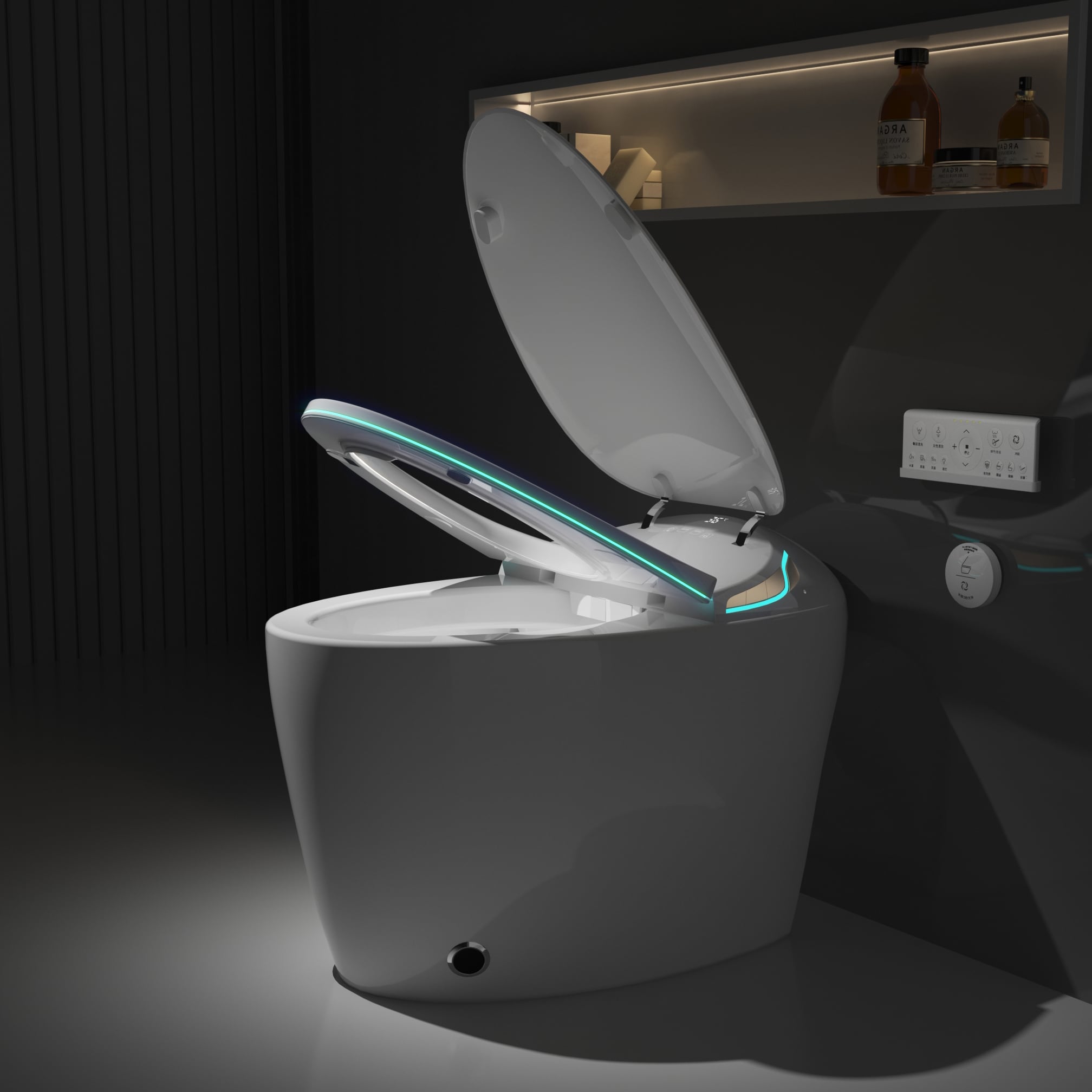 Bidet Blanco Alargado de Altura Estándar con Cierre Suave Inteligente de la marca Mondawe