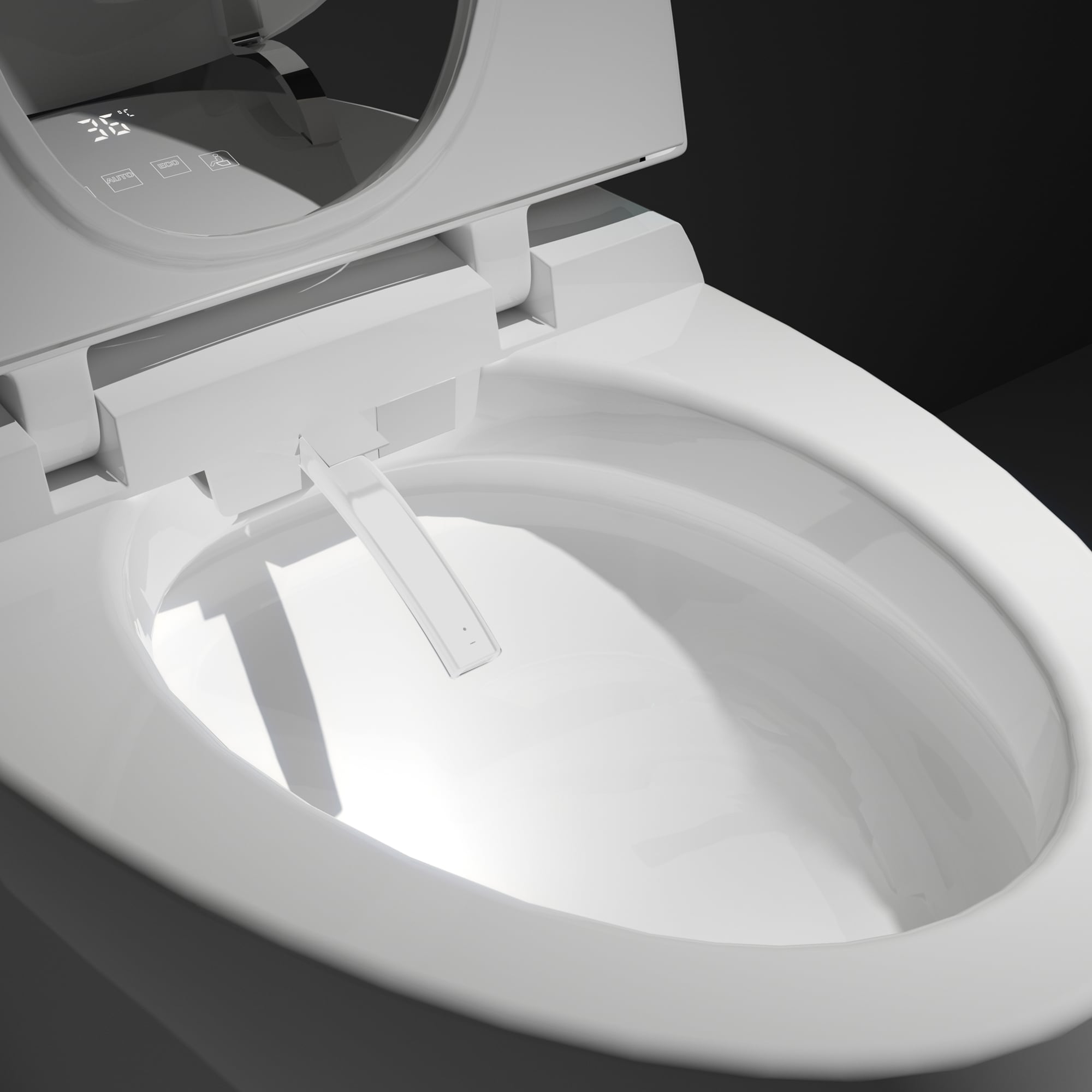 Bidet Blanco Alargado de Altura Estándar con Cierre Suave Inteligente de la marca Mondawe