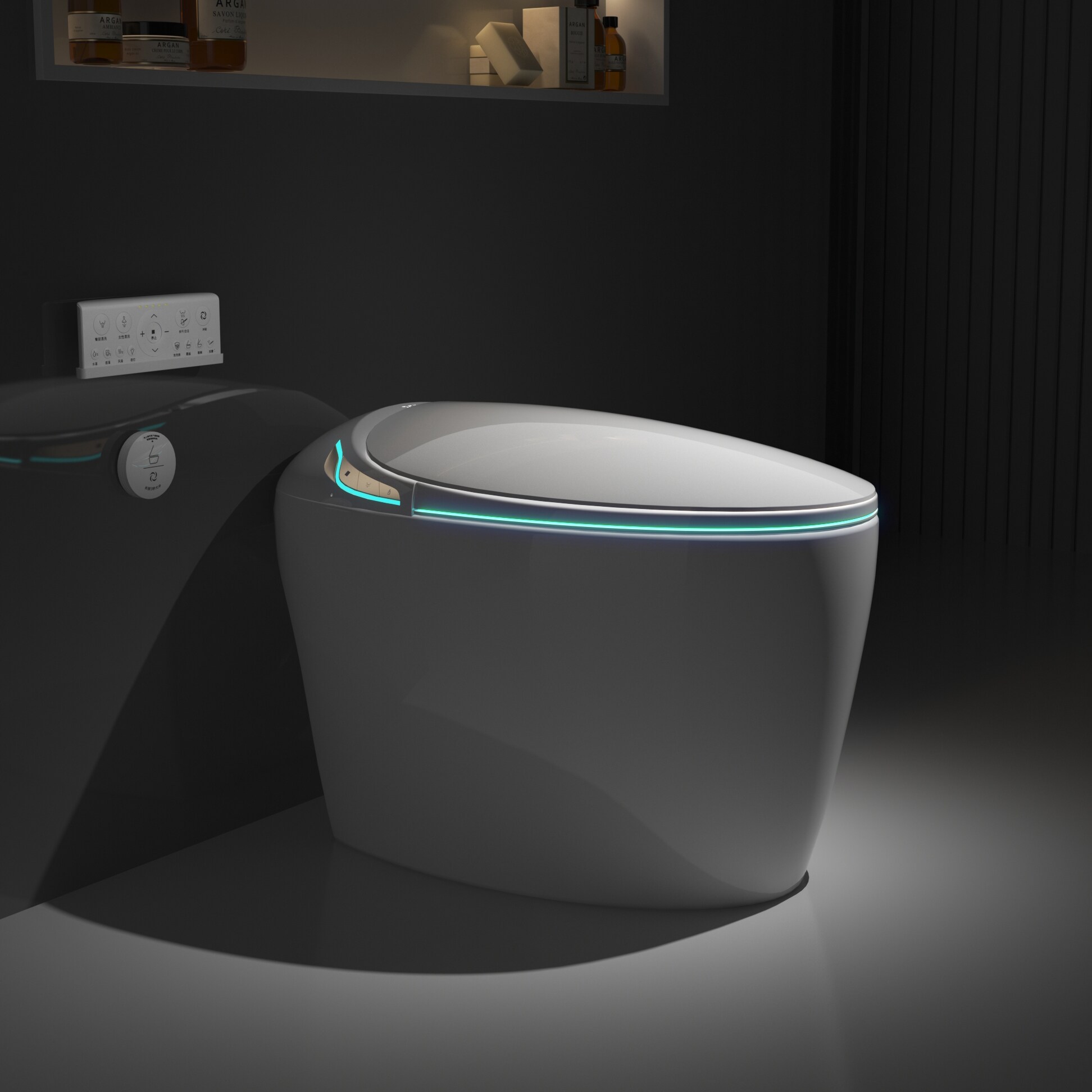 Bidet Blanco Alargado de Altura Estándar con Cierre Suave Inteligente de la marca Mondawe