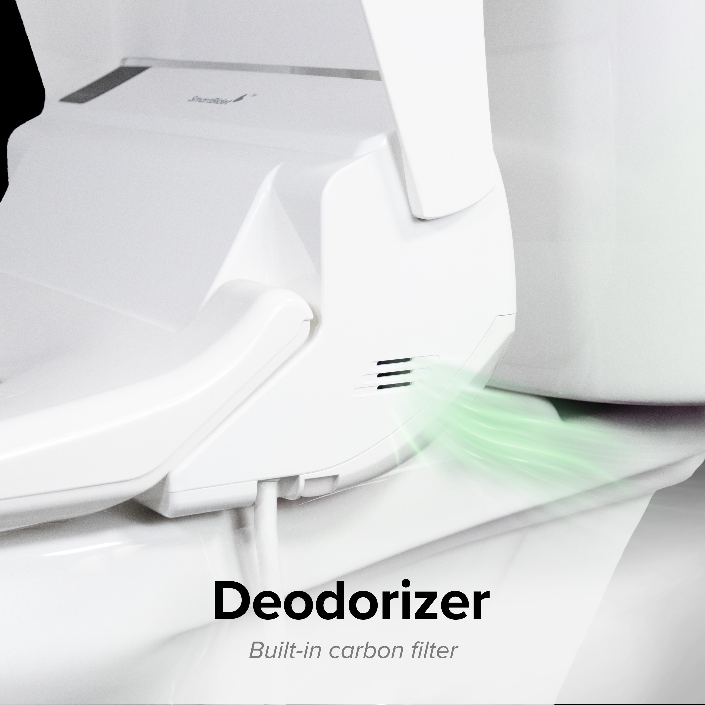 Asiento de Bidé SmartBidet de Plástico Blanco alargado de Cierre Suave y Caliente SB-3000