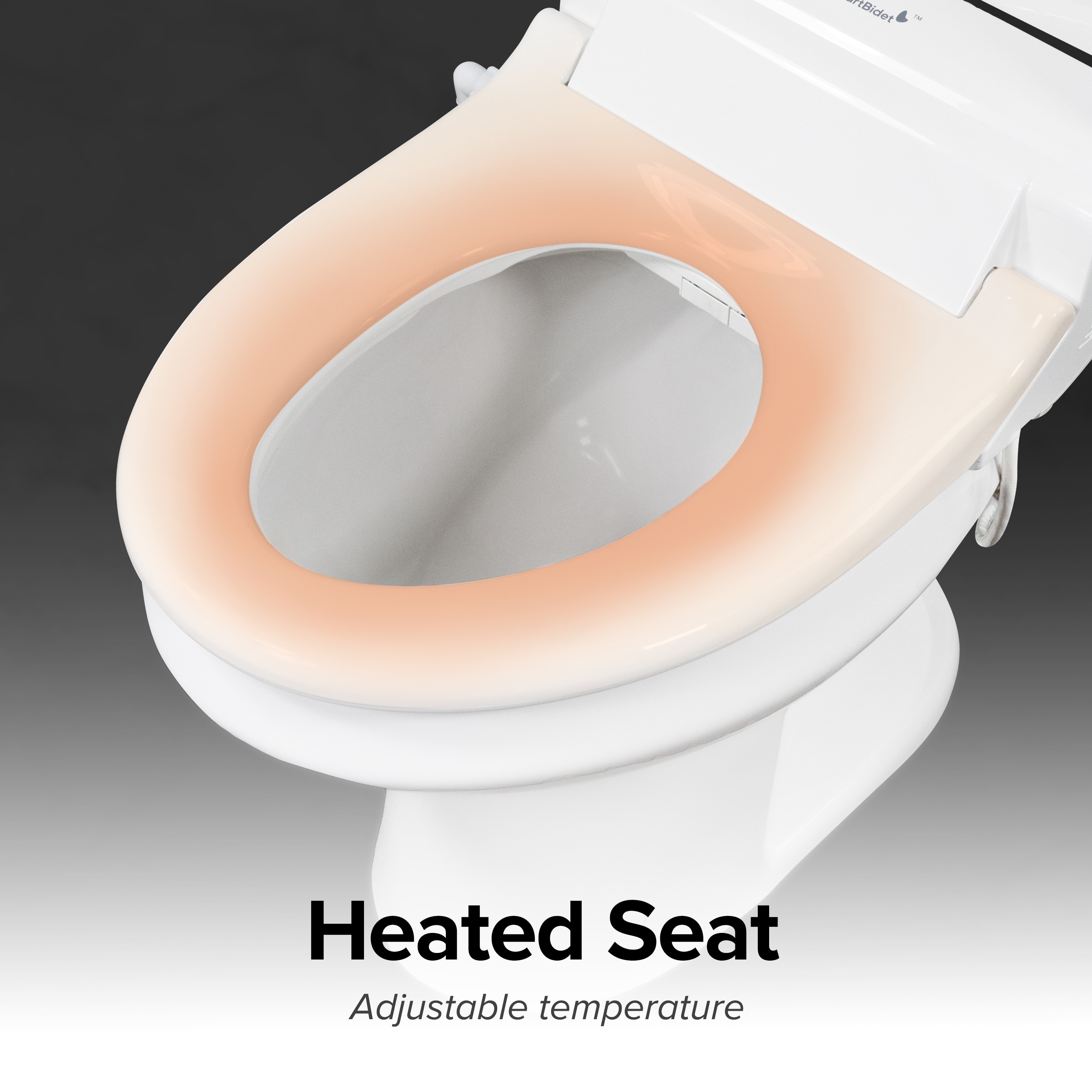 Asiento de Bidé SmartBidet de Plástico Blanco alargado de Cierre Suave y Caliente SB-3000