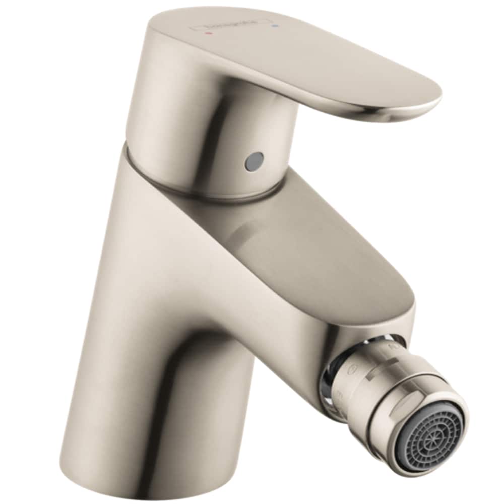 Grifo de bidé de una manija y un agujero con rociador horizontal en níquel cepillado de Hansgrohe Focus 31920821