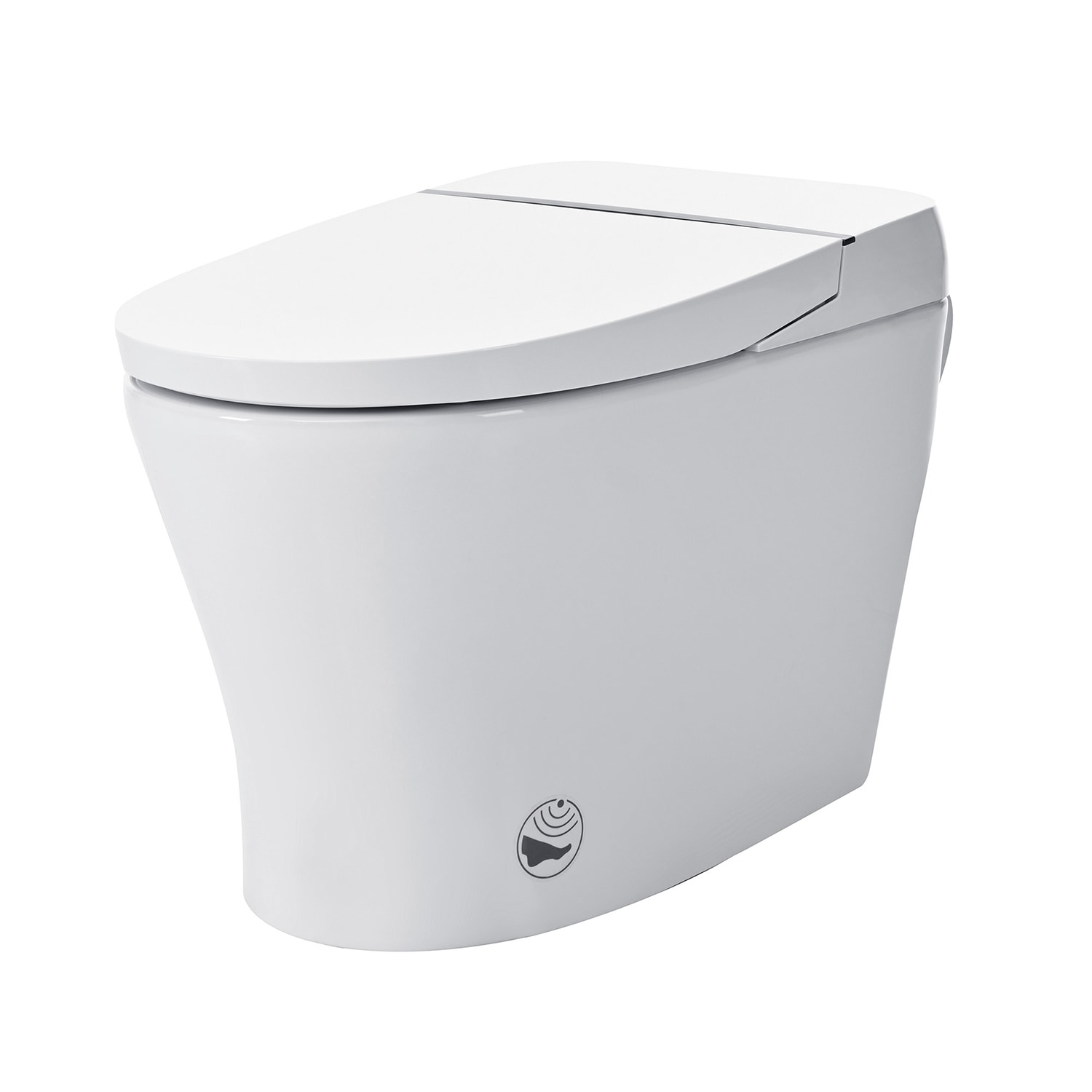 Bidet Alargado Blanco de Altura Estándar con Cierre Suave Inteligente de una Pieza de Mondawe