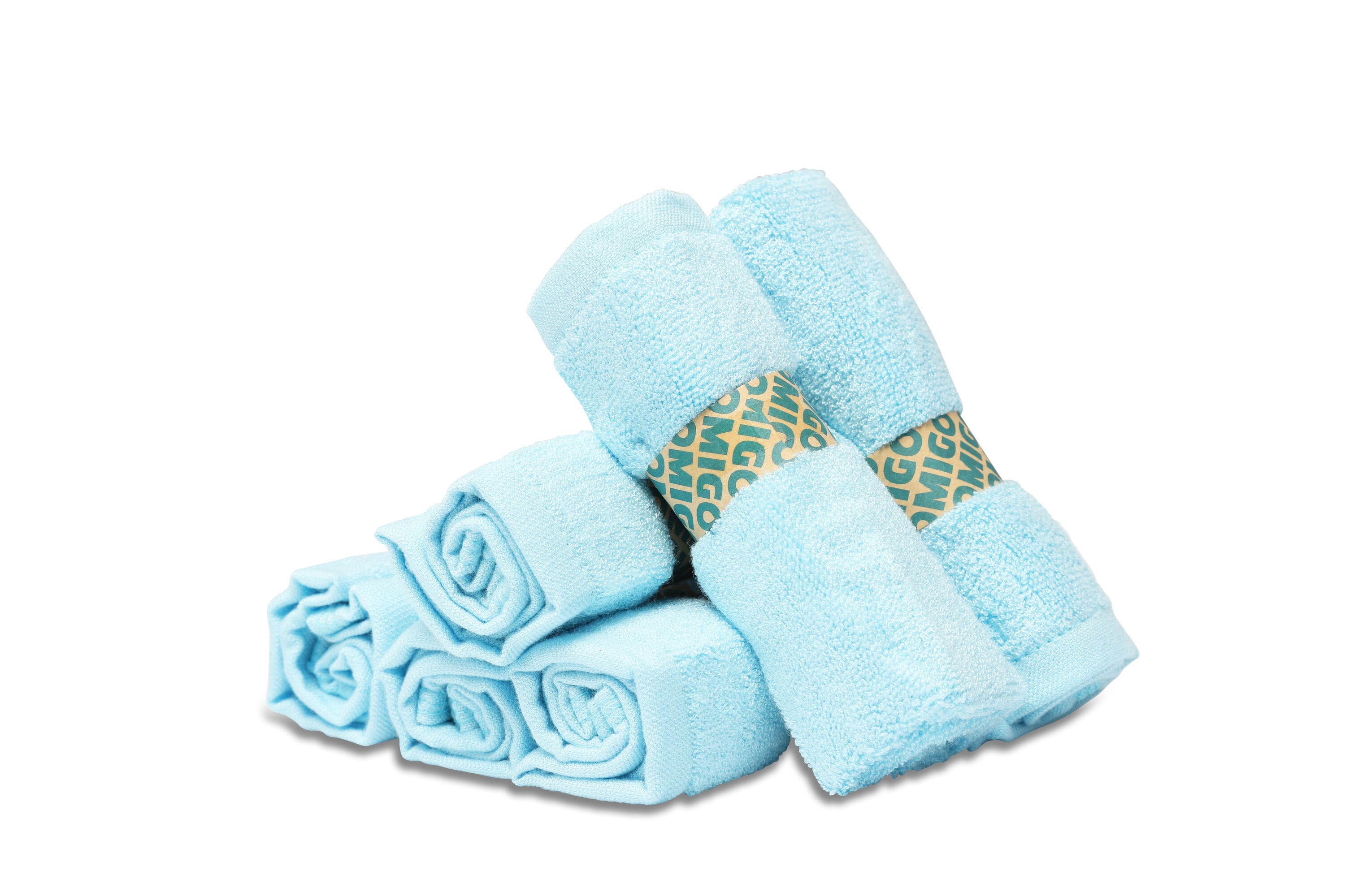Toallas de Bambú para Bidé Brondell Brondell Omigo, Paquete de 6, Laguna OM-TWL-02