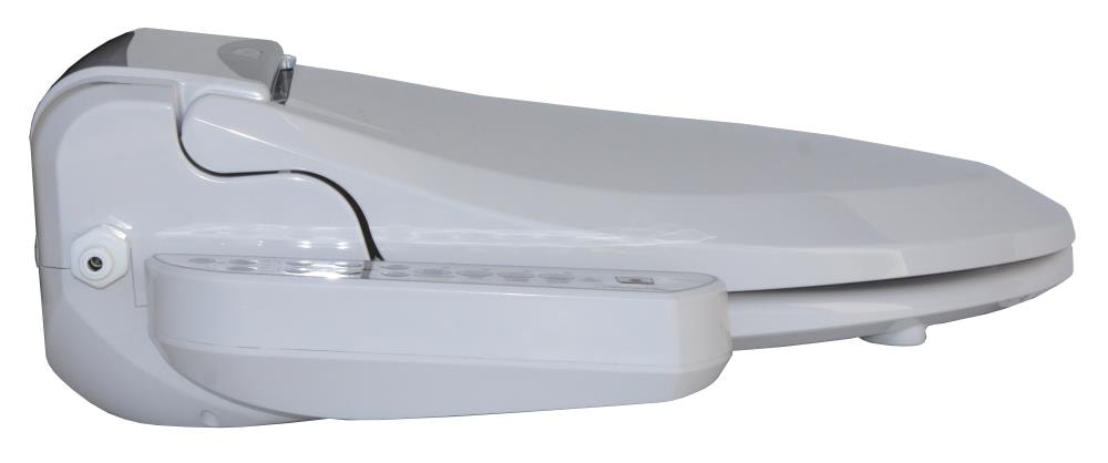 Asiento de bidé eléctrico redondo de plástico blanco con cierre suave y calefacción mágica limpia SPT SB-2036S