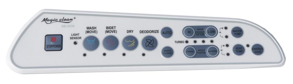 Asiento de bidé eléctrico redondo de plástico blanco con cierre suave y calefacción mágica limpia SPT SB-2036S