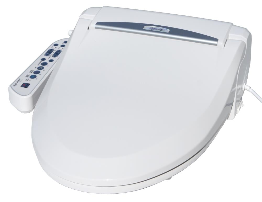 Asiento de bidé eléctrico redondo de plástico blanco con cierre suave y calefacción mágica limpia SPT SB-2036S