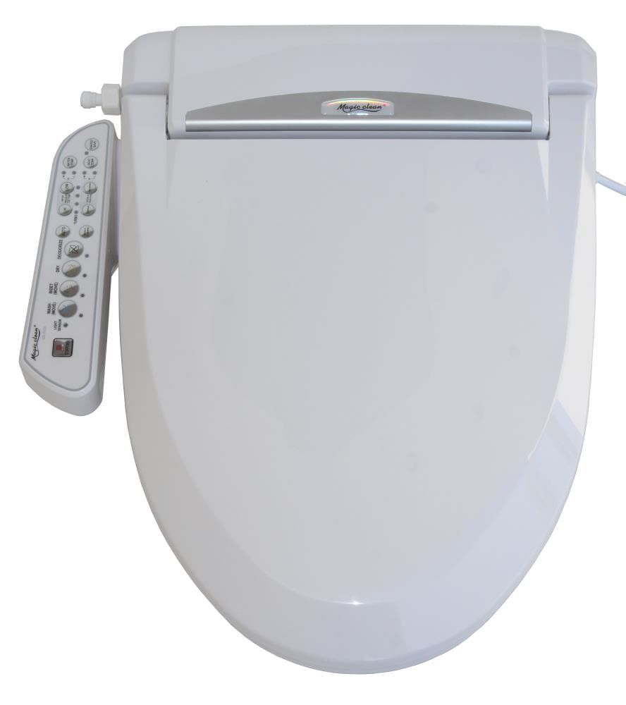 Asiento de bidé eléctrico redondo de plástico blanco con cierre suave y calefacción mágica limpia SPT SB-2036S
