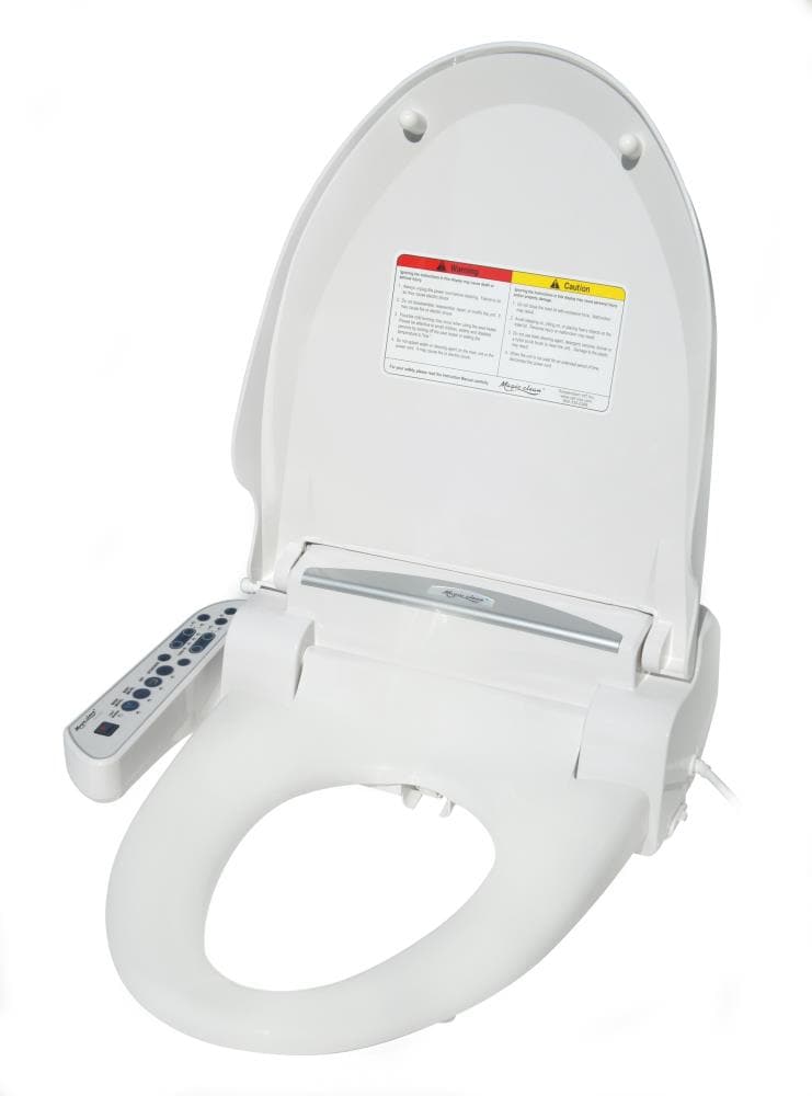 Asiento de bidé eléctrico redondo de plástico blanco con cierre suave y calefacción mágica limpia SPT SB-2036S