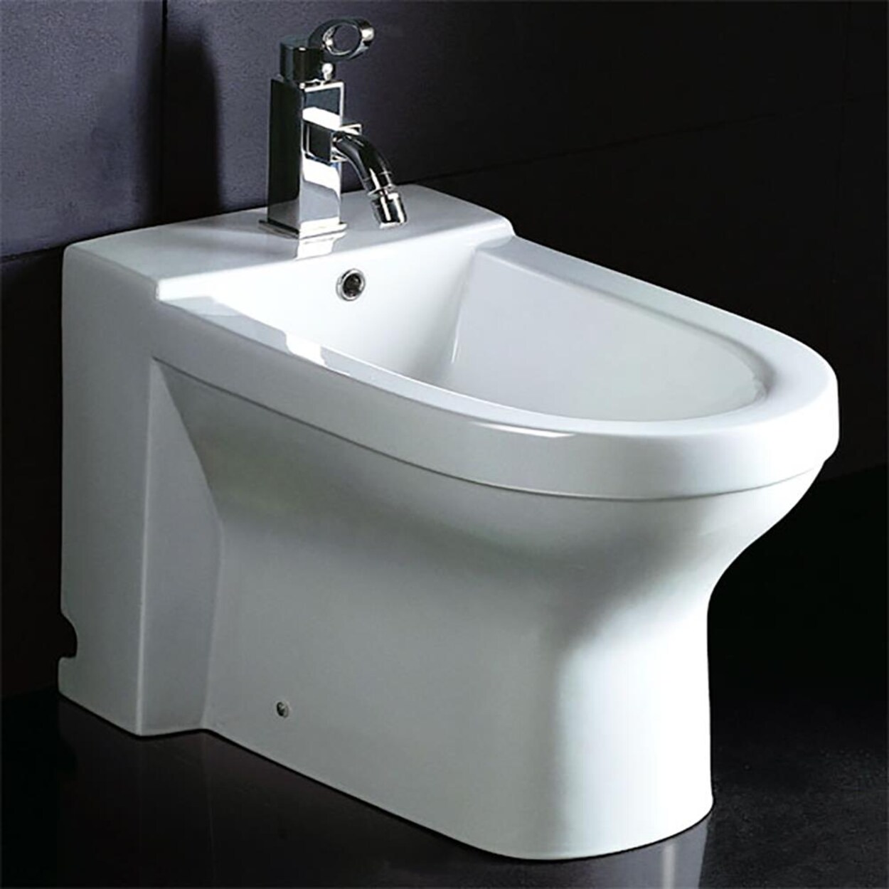 Bidet blanco alargado con altura estándar de 12 pulgadas de desplazamiento brusco JA1010 de EAGO