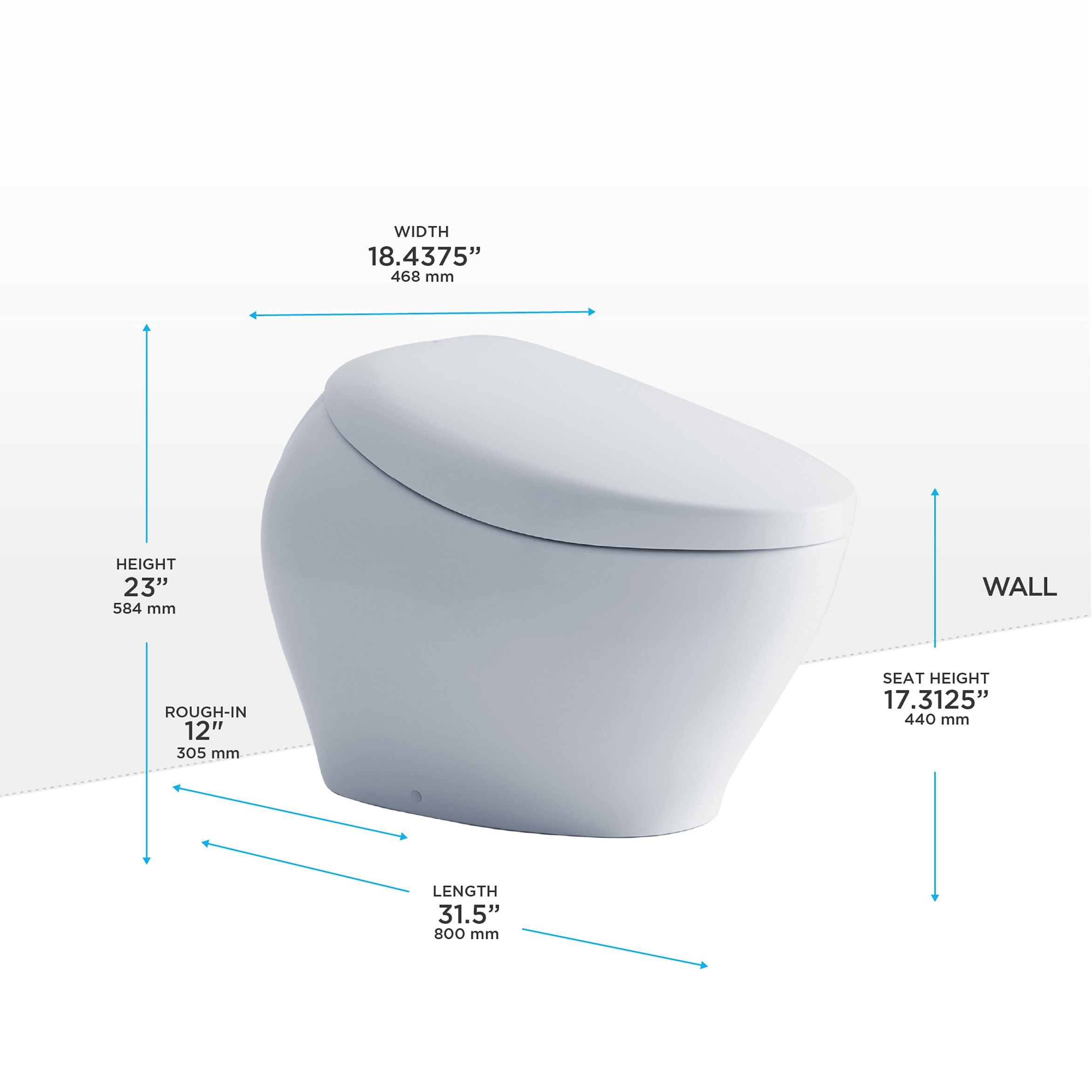 Inodoro TOTO Neorest Blanco Algodón con Descarga Sin Contacto, Altura de Silla Elongada y Cierre Suave, Bidé de una Pieza con Etiqueta WaterSense de 1.0 GPF y 12 pulgadas de Reataque MS902CUMFG-01