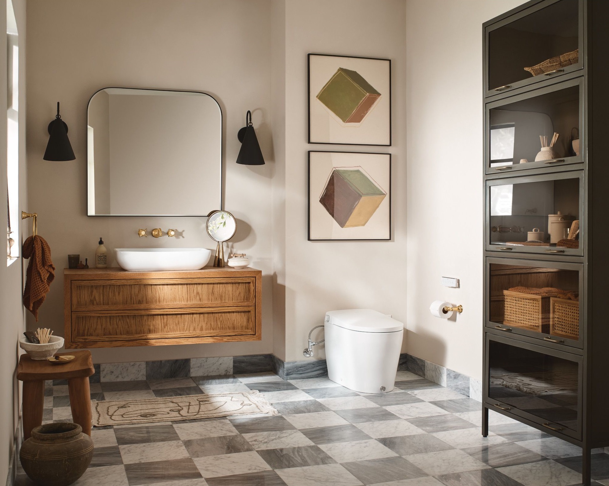 Bidet inteligente de una pieza de altura de silla alargada, cierre suave, color blanco, con descarga eficiente de 1.0 galones por descarga.