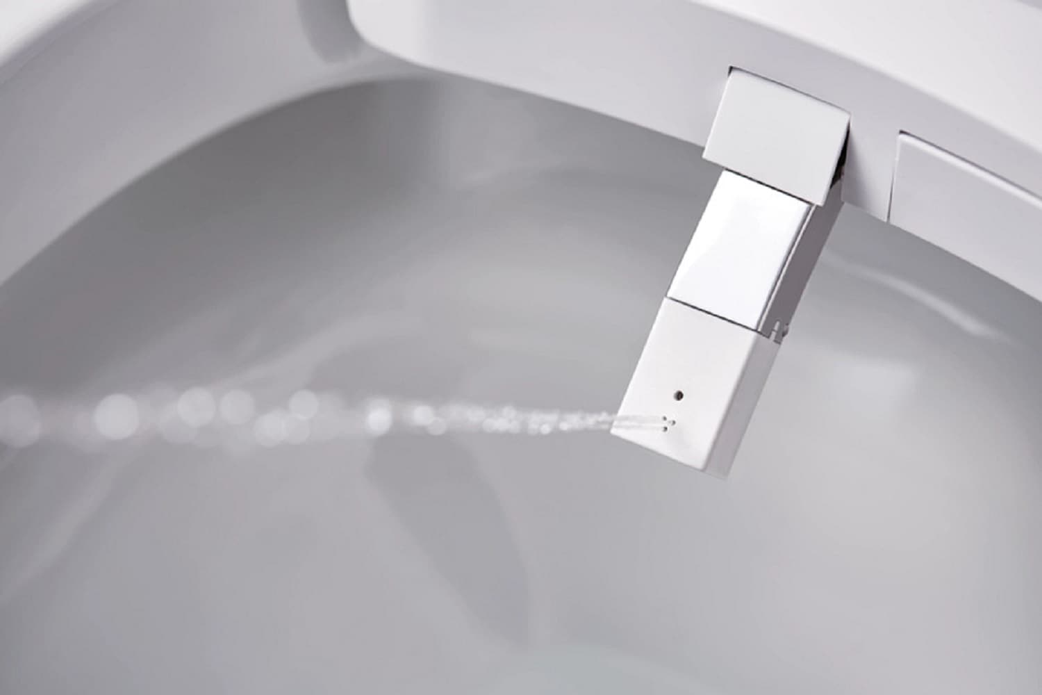 Bidet inteligente de una pieza de altura de silla alargada, cierre suave, color blanco, con descarga eficiente de 1.0 galones por descarga.
