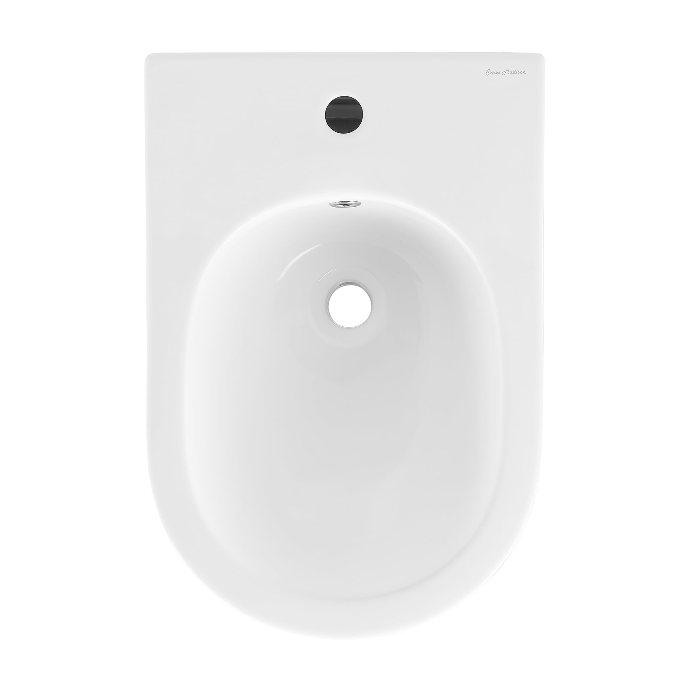 Bidet Suizo Madison Blanco Brillante con altura estándar y forma alargada SM-25-BDVCN03WH.