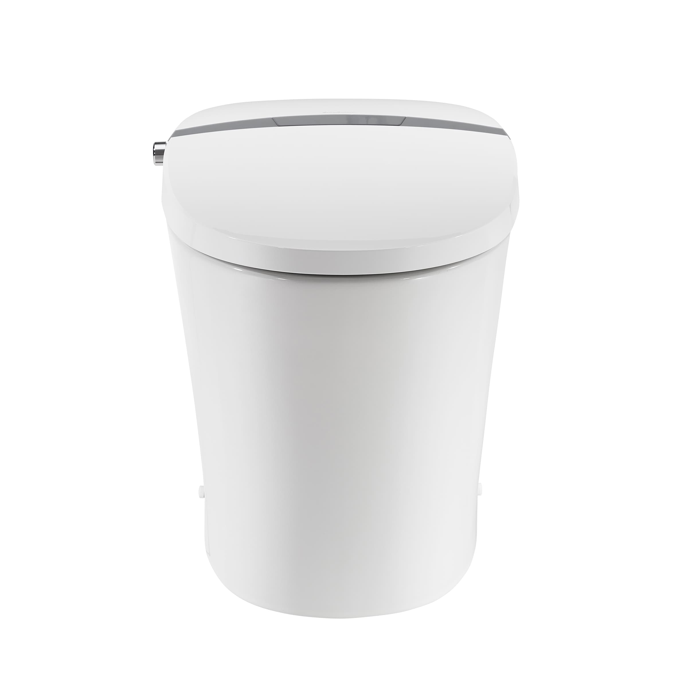 Inodoro Bidet Suizo Madison Vicenza blanco brillante de altura estándar con cierre suave inteligente de doble descarga alargado de una pieza con 12 pulgadas de montaje bruto 1.6 GPF SM-25-STVIC03WH