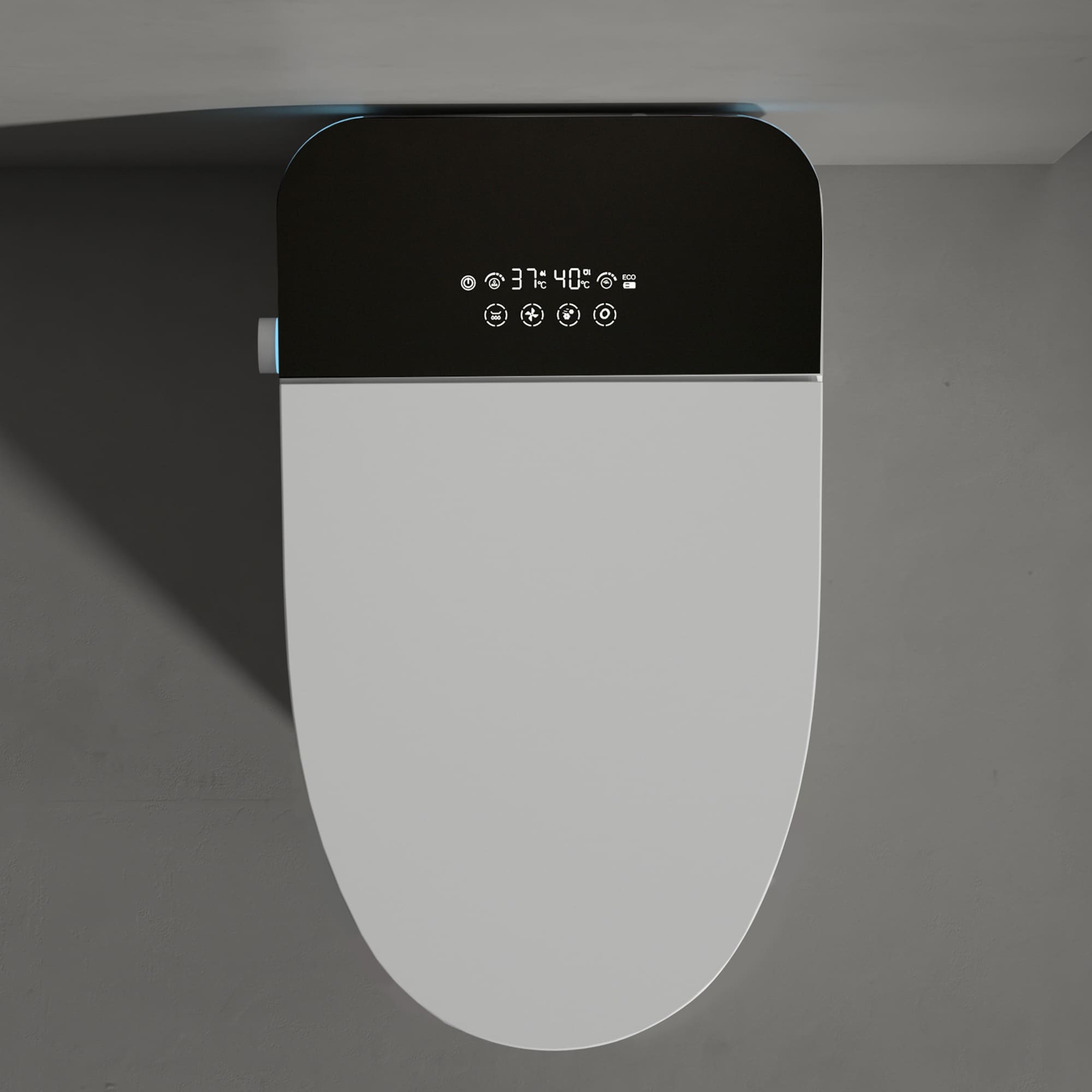 Bidet Alargado Blanco de Altura Estándar con Cierre Suave Inteligente de una Pieza de Mondawe