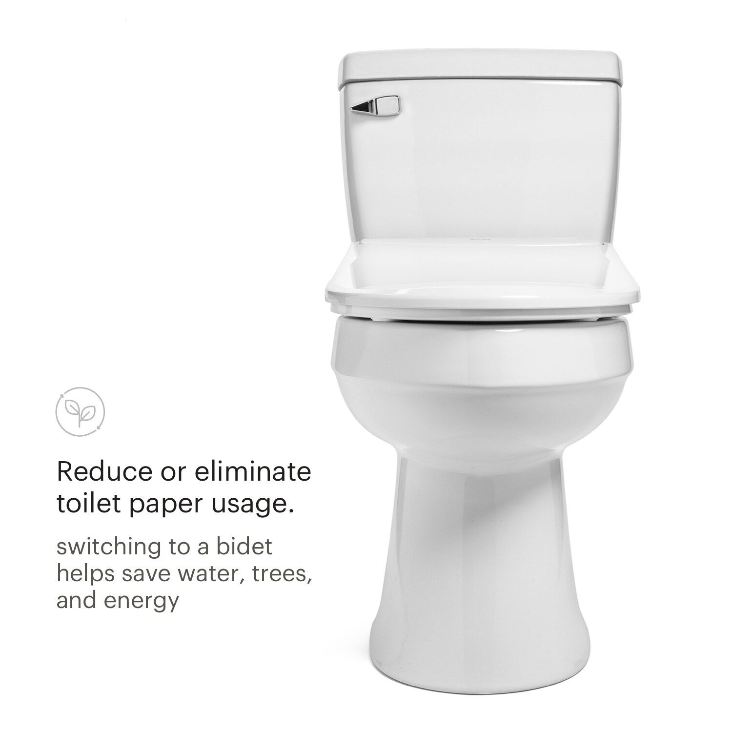 Asiento de bidé de lujo Brondell Swash Thinline T44 con control remoto para inodoro alargado, Blanco T44-EW