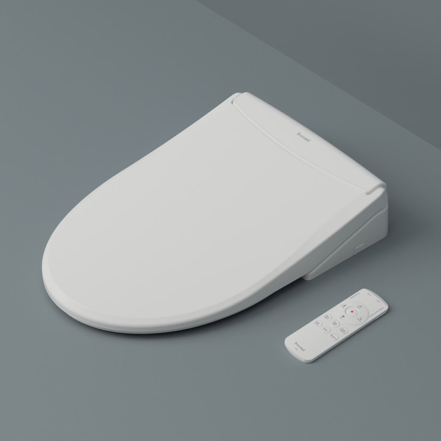 Asiento de bidé de lujo Brondell Swash Thinline T44 con control remoto para inodoro alargado, Blanco T44-EW