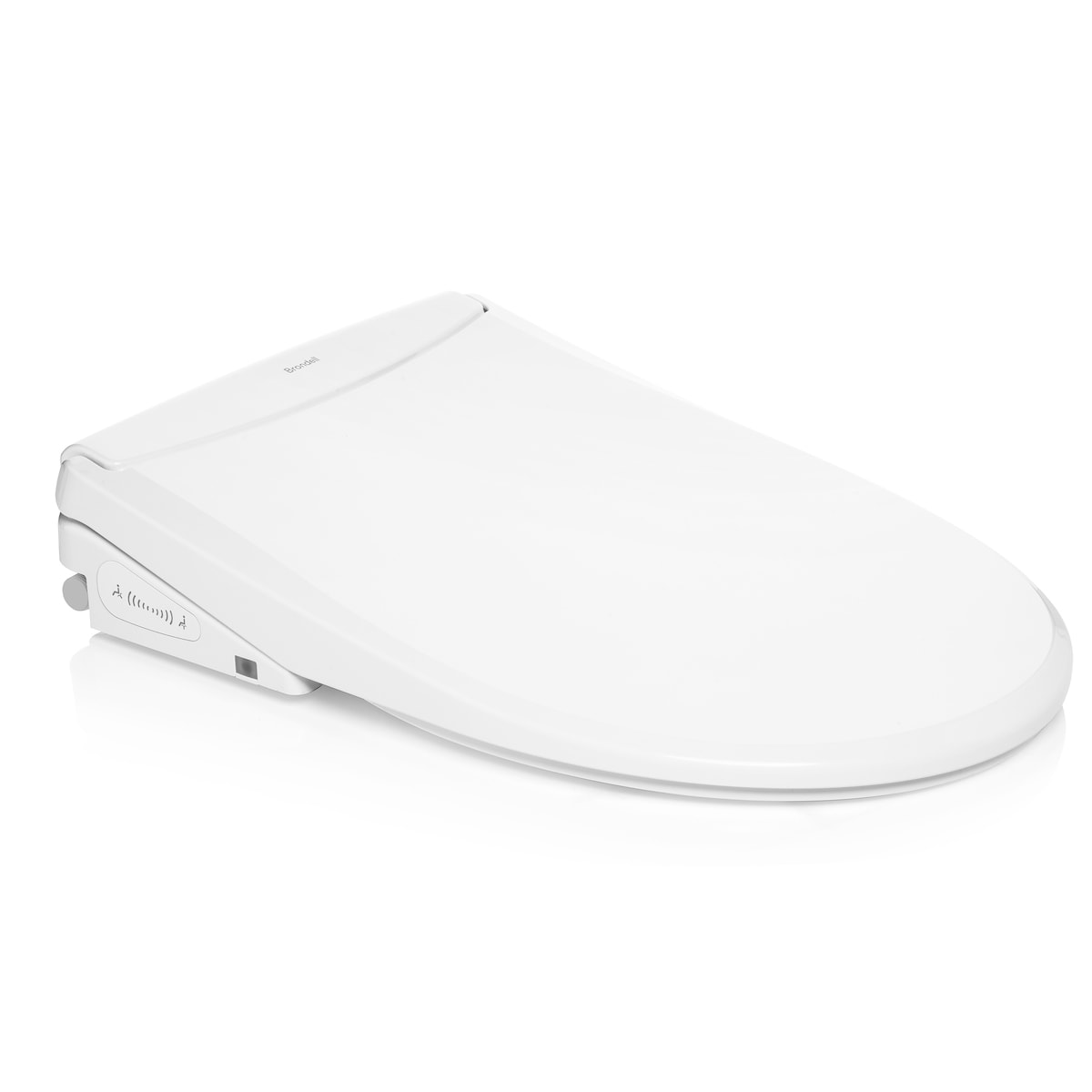 Asiento de bidé de lujo Brondell Swash Thinline T44 con control remoto para inodoro alargado, Blanco T44-EW