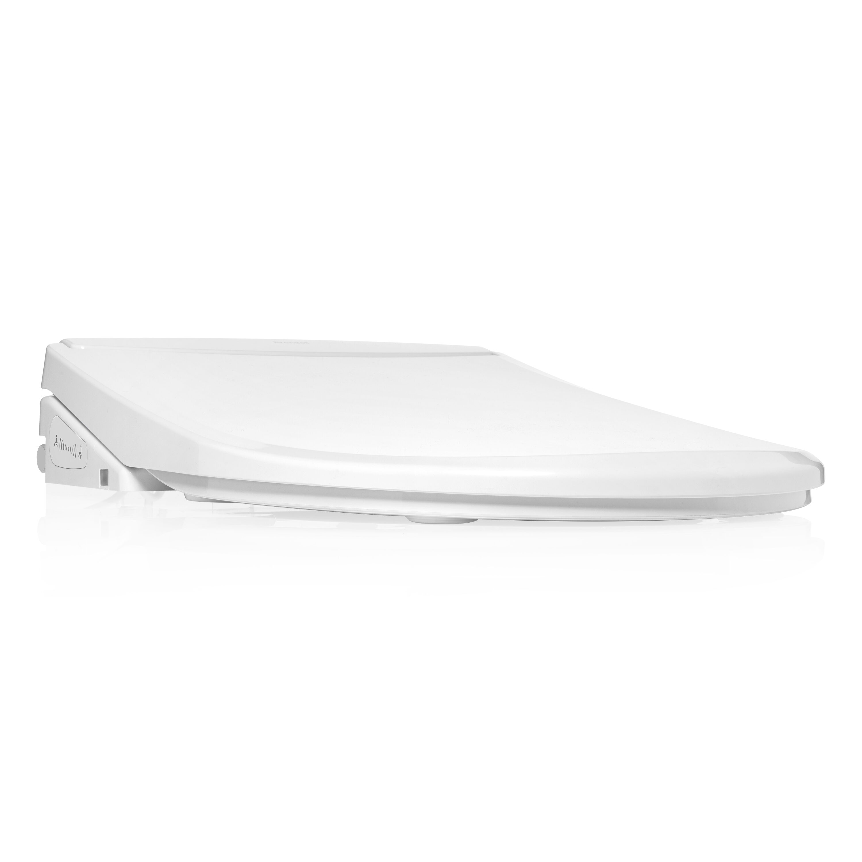Asiento de bidé de lujo Brondell Swash Thinline T44 con control remoto para inodoro alargado, Blanco T44-EW