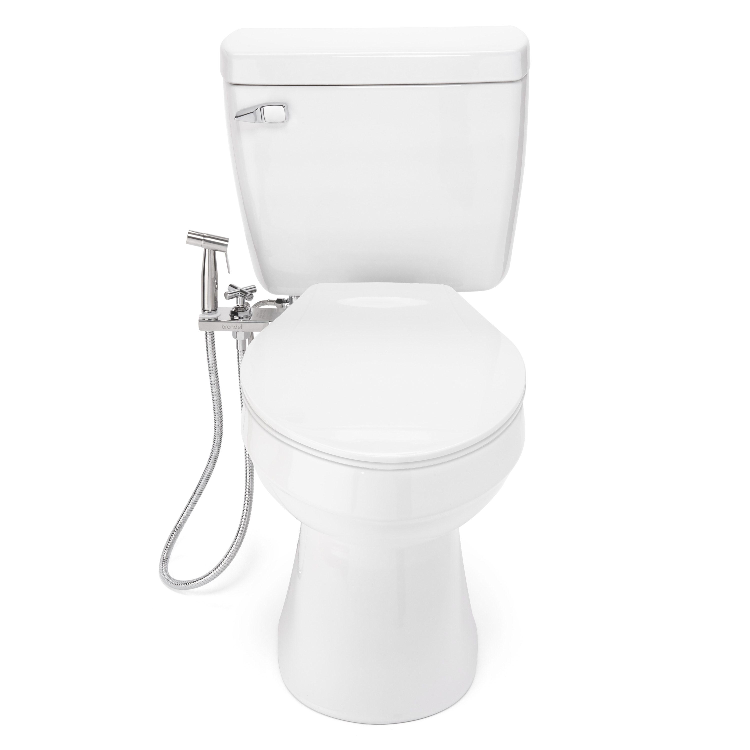 Rociador de bidé de mano montado en el inodoro de acero inoxidable Brondell MBH-40-S