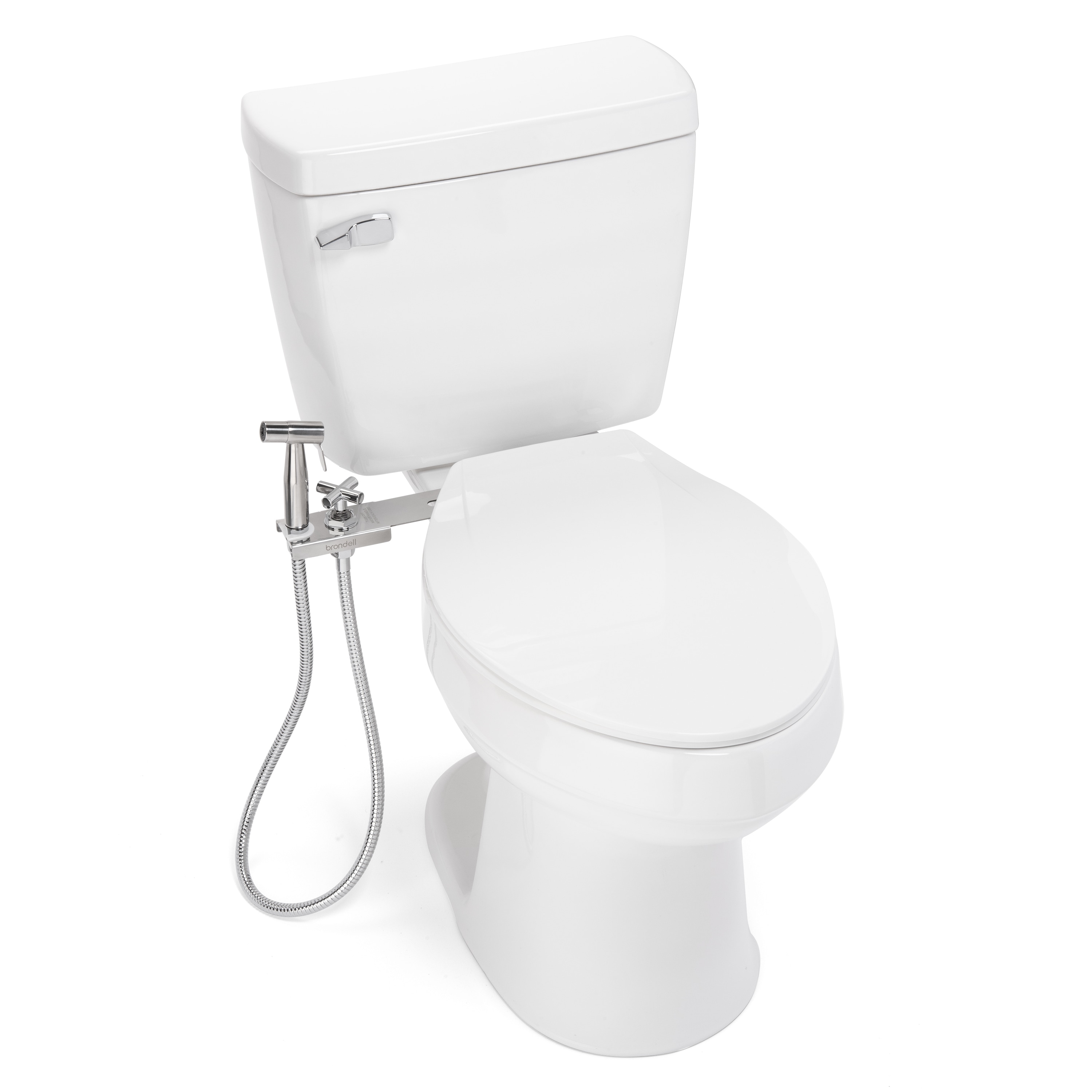 Rociador de bidé de mano montado en el inodoro de acero inoxidable Brondell MBH-40-S