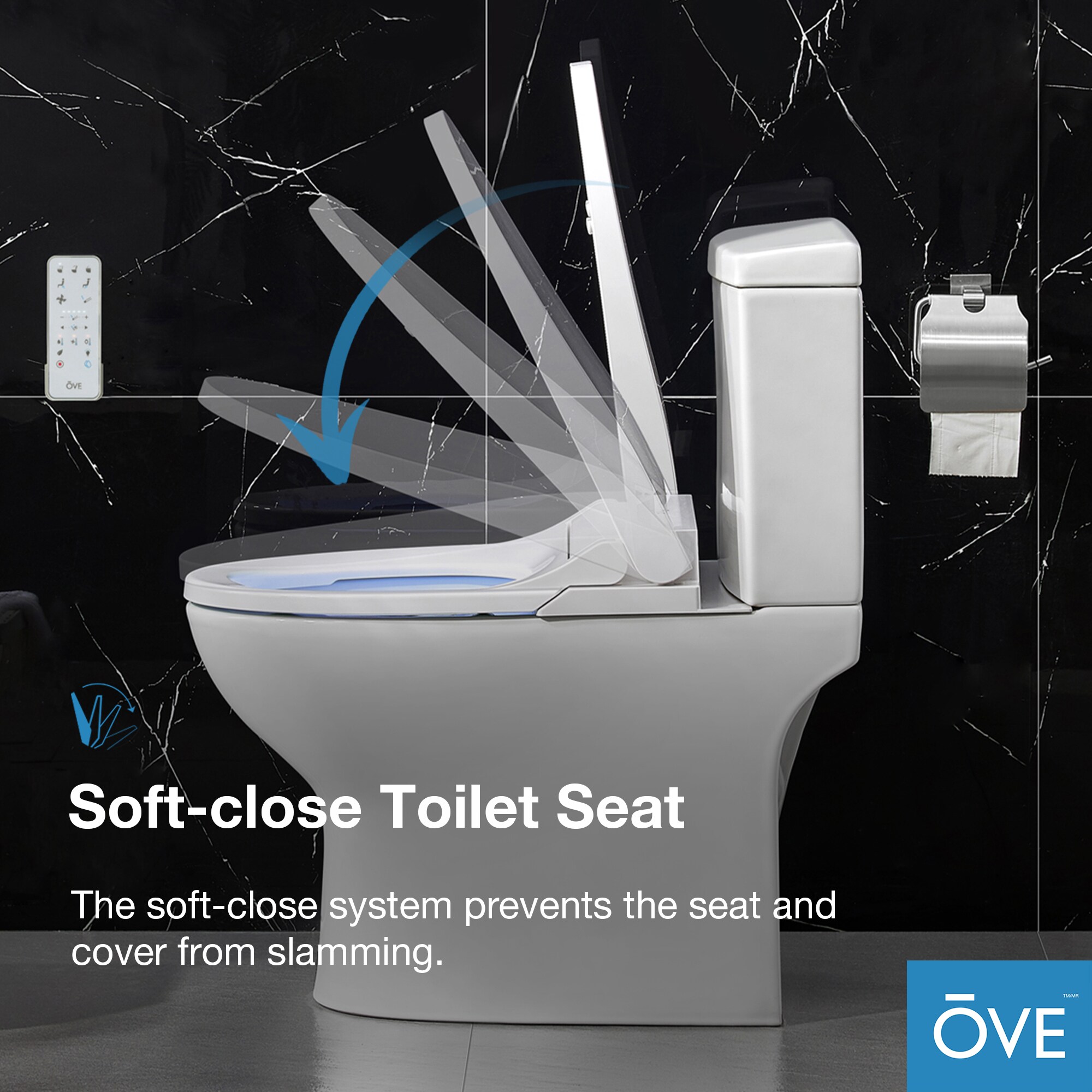 Bañera Inteligente 1 Pieza Blanca Wilma de Altura de Silla alargada con cierre suave para baño Reductor de Agua WaterSense 1.28 GPF 12 pulgadas de Descarga -Wilm15-Wht