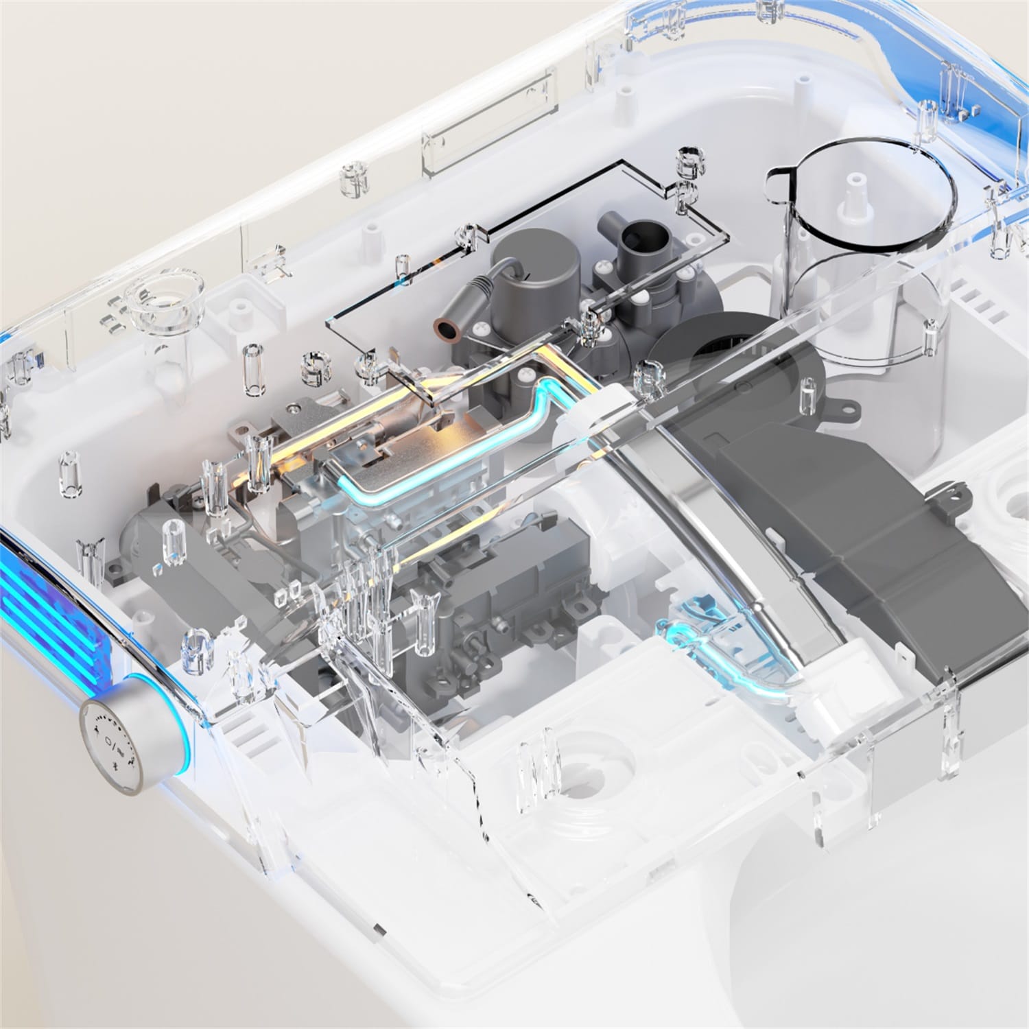 Sanitario Inteligente de Altura Estándar alargado con doble descarga blanco Mondawe de 12 pulgadas de desagüe y 1.28 GPF.