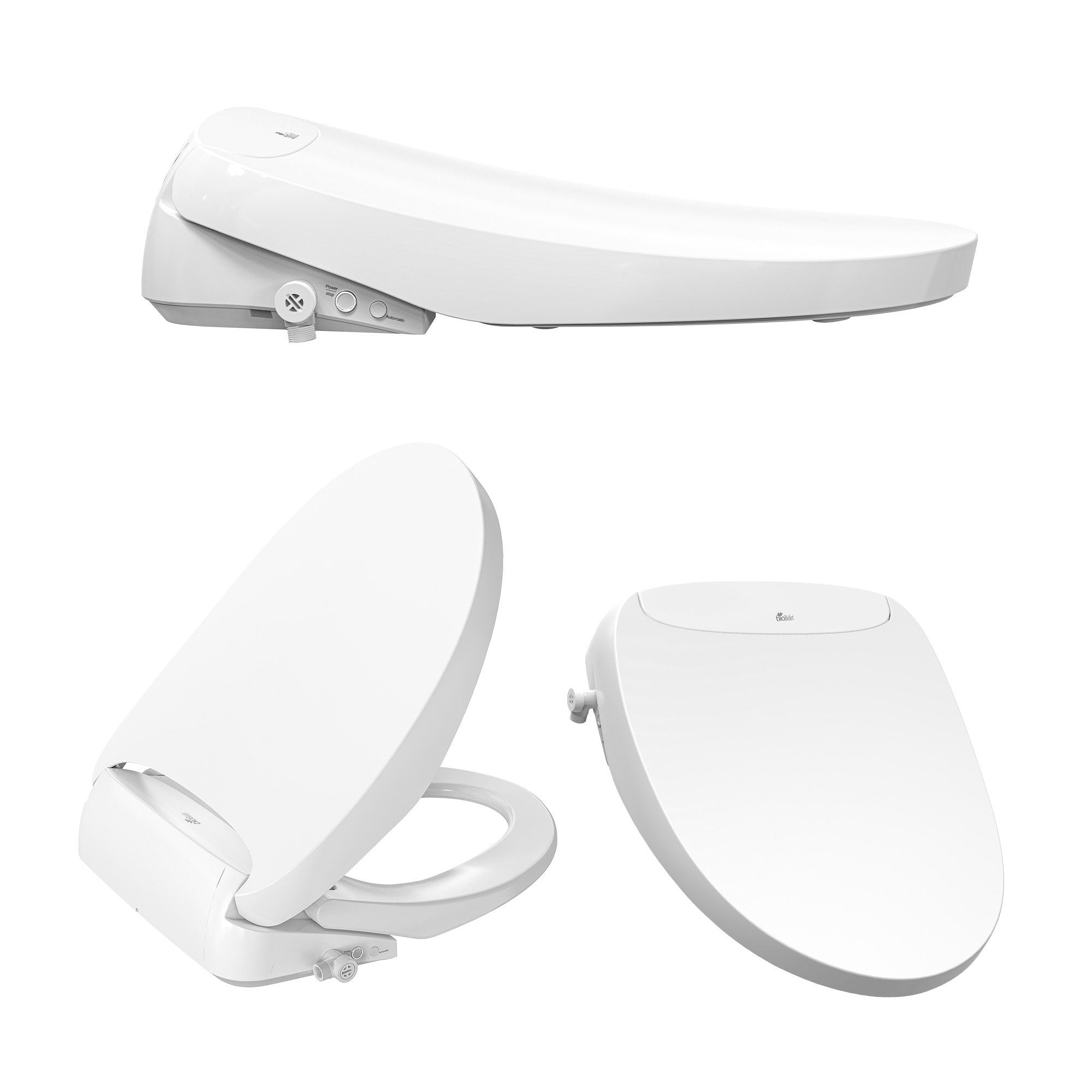 Asiento de baño bidet eléctrico con tapa suave, calentador y forma alargada, color blanco Bio Bidet Discovery DLS disco de plástico_DISCDLSE 000