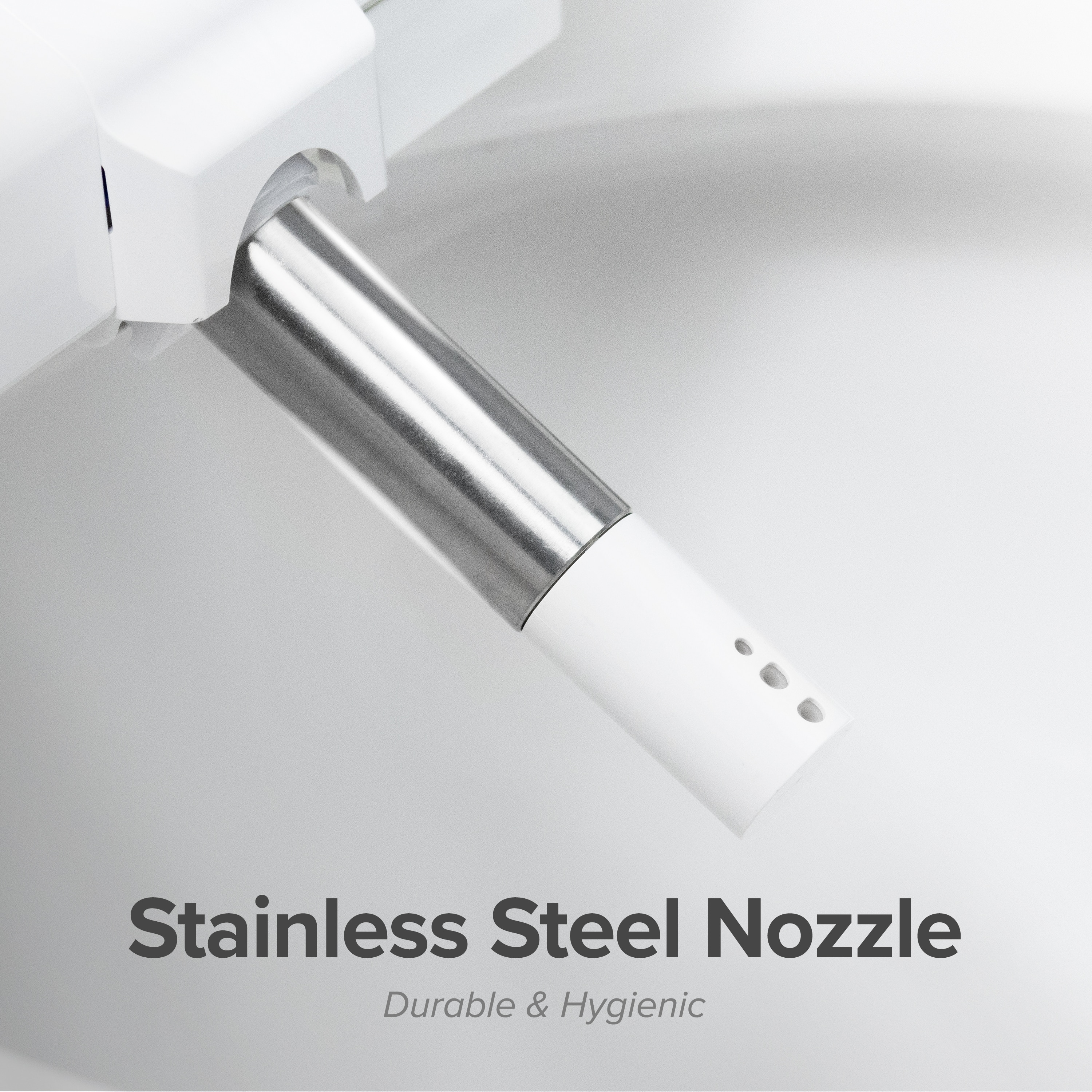Asiento de Inodoro Inteligente de Plástico Blanco Alargado con Cierre Suave y Calefacción SmartBidet SB-2600