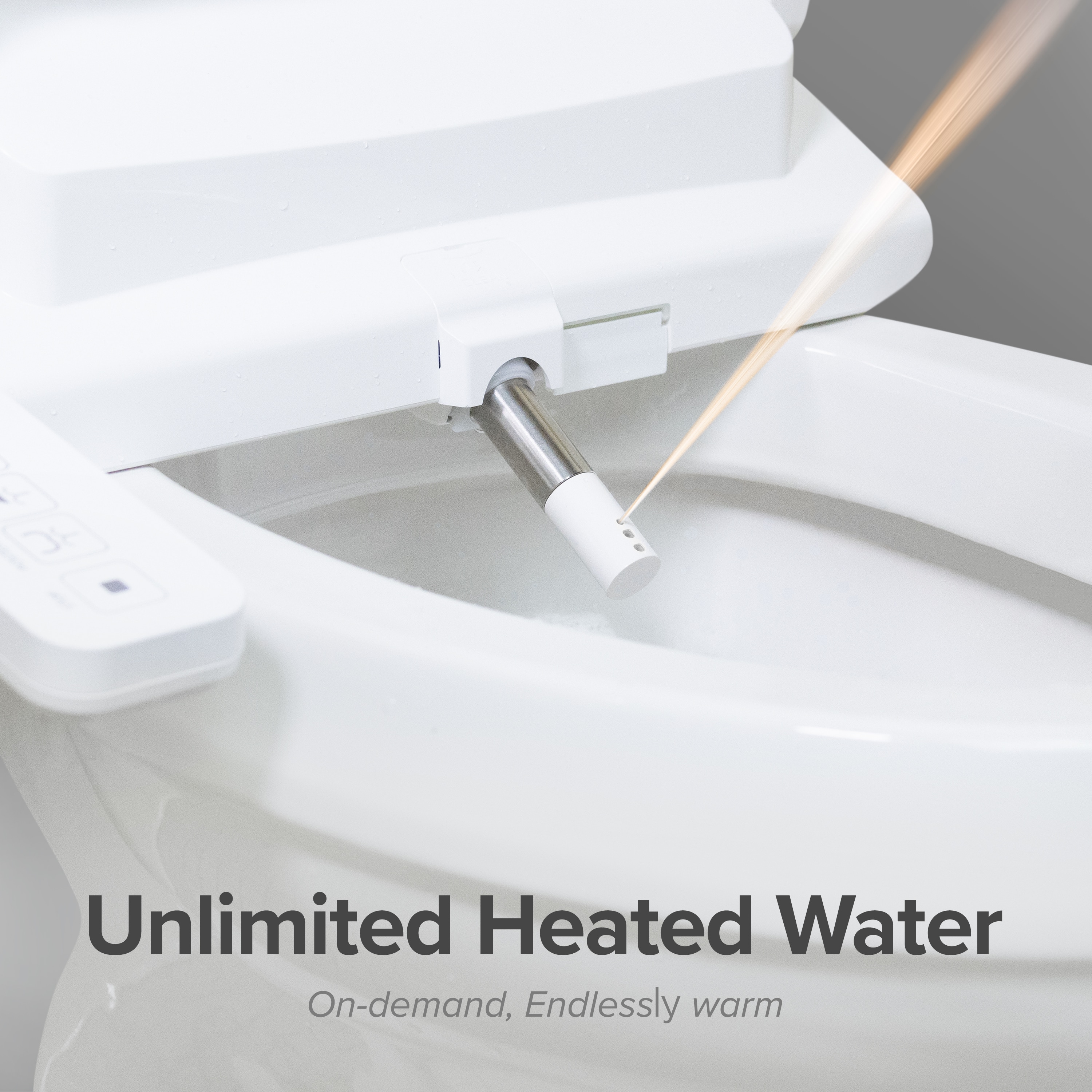 Asiento de Inodoro Inteligente de Plástico Blanco Alargado con Cierre Suave y Calefacción SmartBidet SB-2600