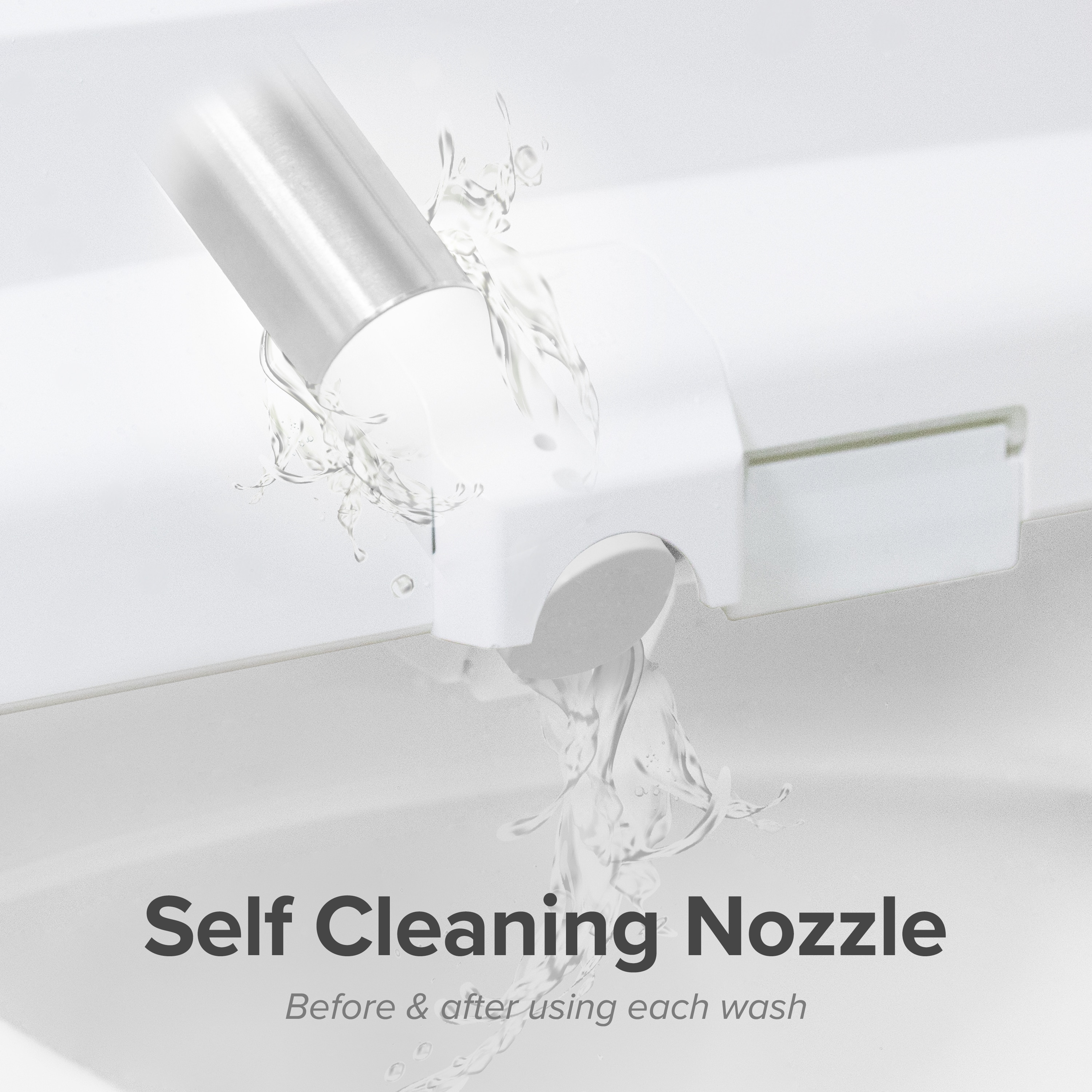 Asiento de Inodoro Inteligente de Plástico Blanco Alargado con Cierre Suave y Calefacción SmartBidet SB-2600