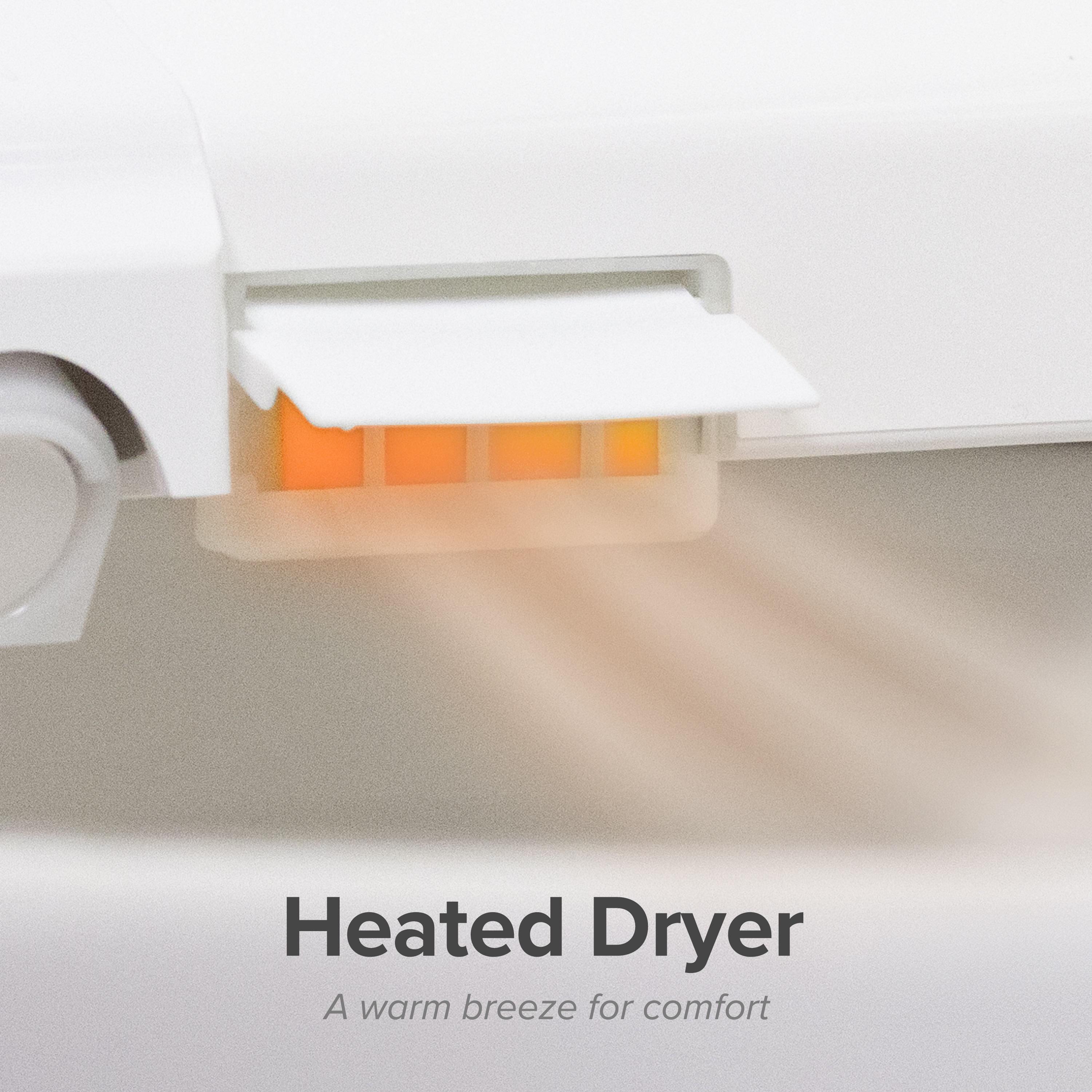 Asiento de Inodoro Inteligente de Plástico Blanco Alargado con Cierre Suave y Calefacción SmartBidet SB-2600