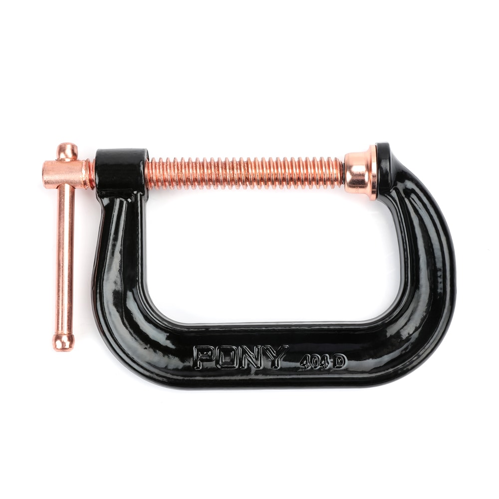 Prensa C de 4 pulgadas de alta resistencia para trabajo pesado con capacidad de 4100 libras, modelo 404-D.