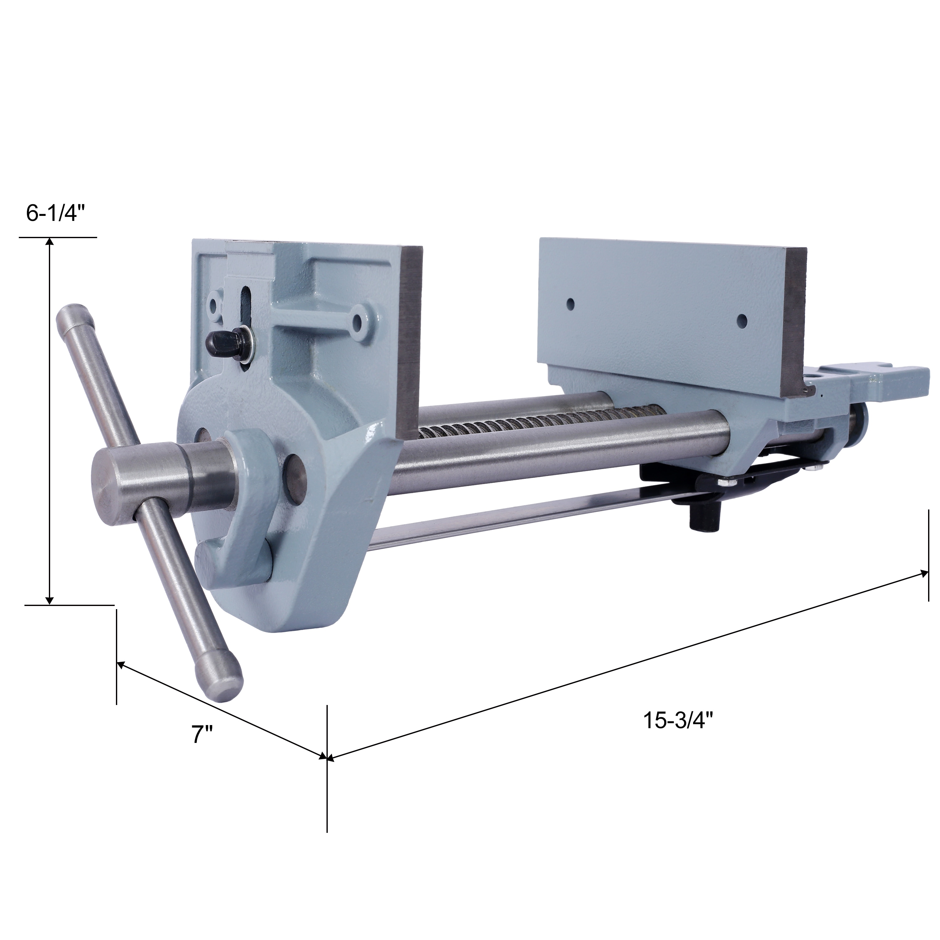 Tornillo de banco multipropósito BigTitan de hierro fundido de 7 pulgadas, capacidad de 2000 libras, modelo PL1999001.