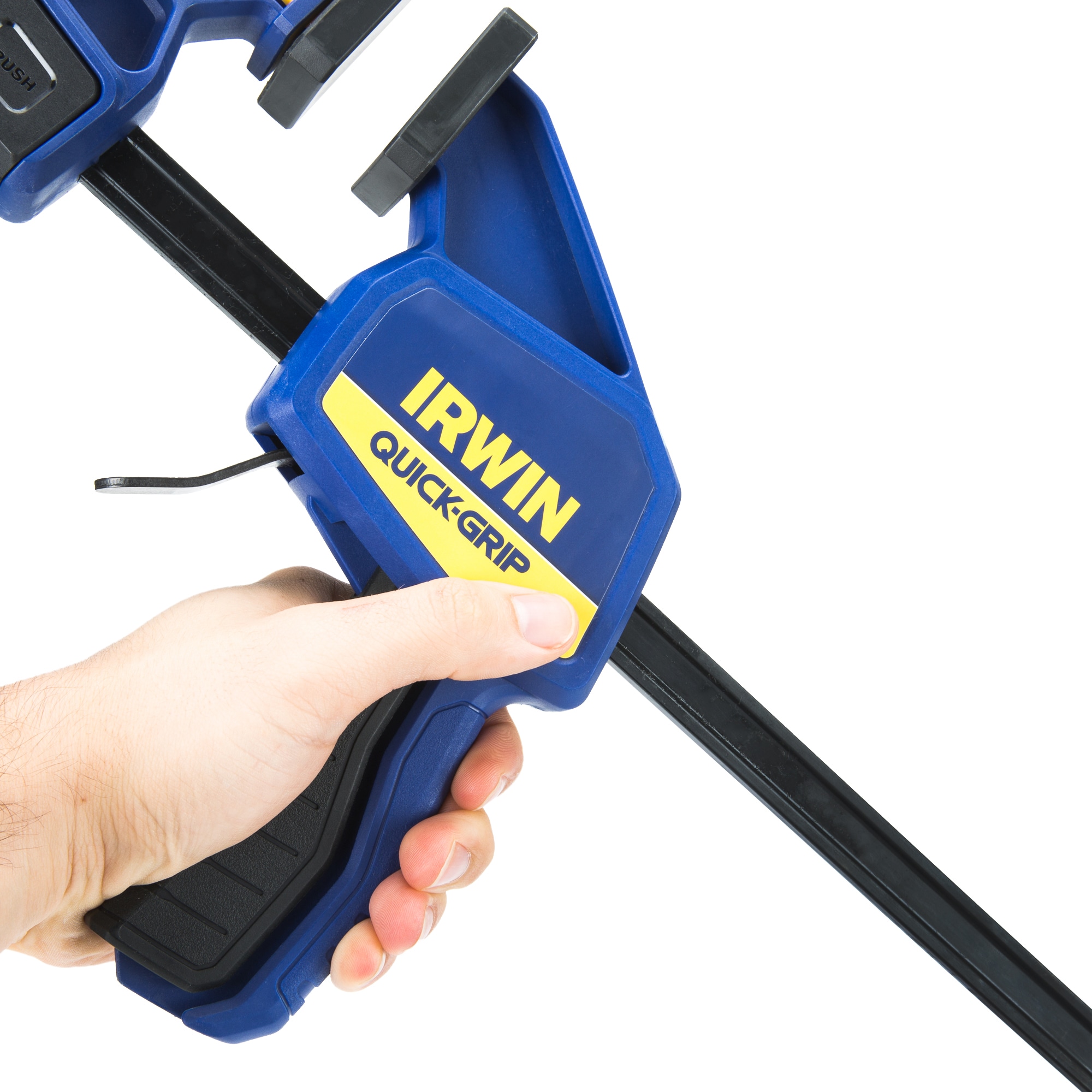 Sargento de barra de una mano de servicio mediano IRWIN QUICK-GRIP de 12 pulgadas con capacidad de 300.0 libras 1964718
