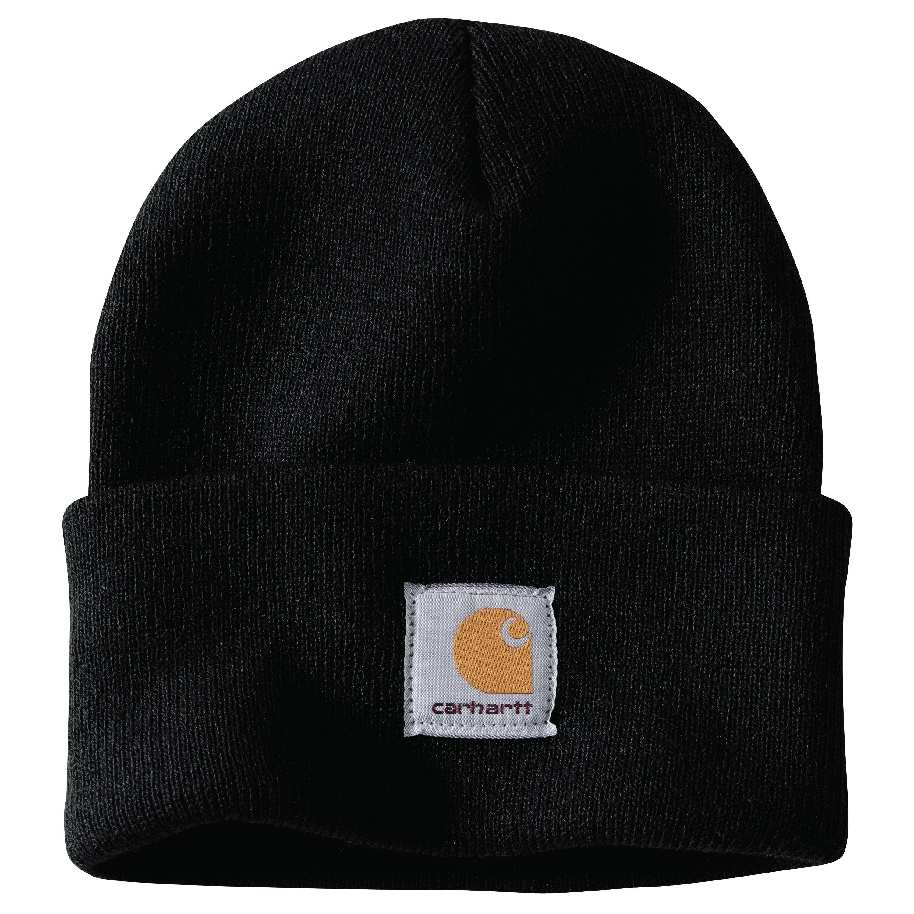Gorro de punto negro de acrílico para hombre de Carhartt A18-Negro-Talla única.