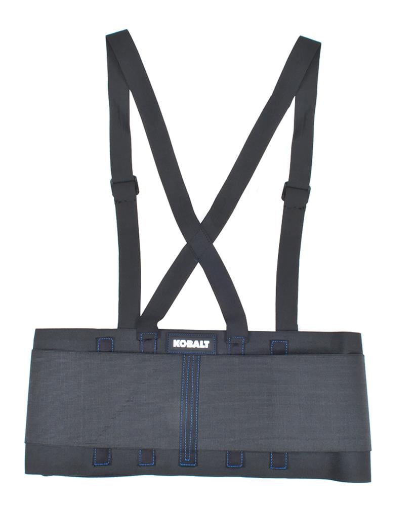 Faja de espalda de poliéster negro unisex para adultos Kobalt - Talla Pequeña/Mediana KB51SM.