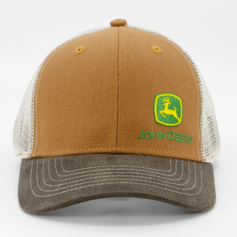 Gorra de béisbol de algodón color marrón/caqui/marrón oscuro para hombre de John Deere JDR-1174-GS