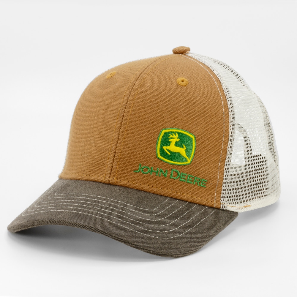 Gorra de béisbol de algodón color marrón/caqui/marrón oscuro para hombre de John Deere JDR-1174-GS