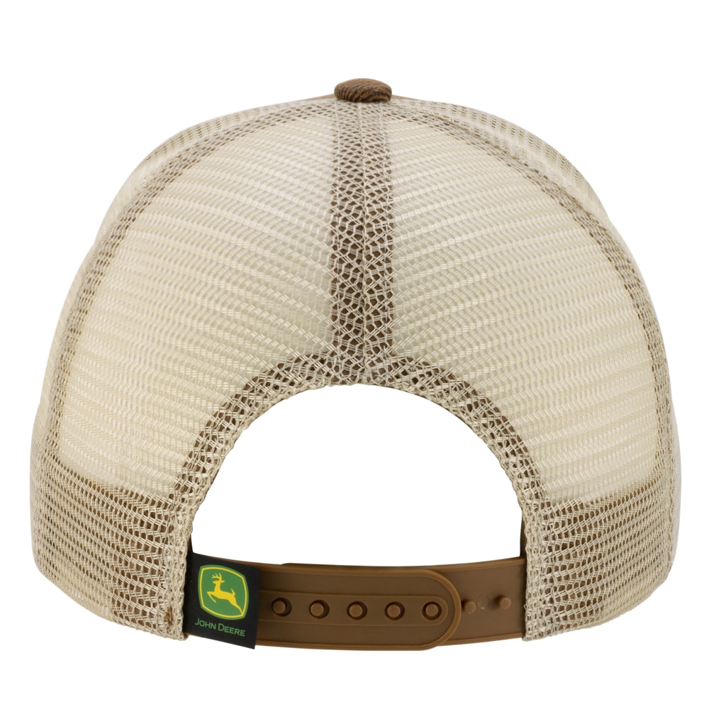 Gorra de béisbol de algodón/poliéster marrón y beige para hombre de John Deere 70/30 JDR-275GSA2