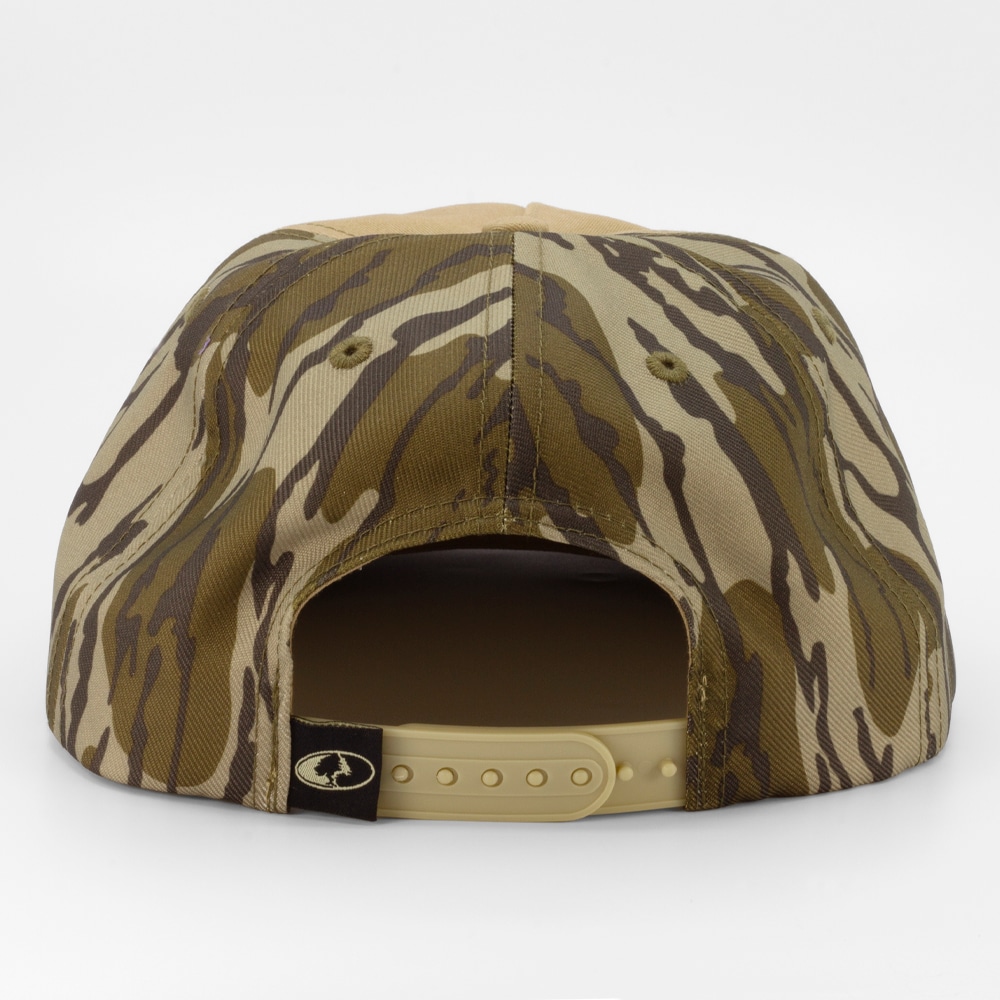 Gorra de béisbol de algodón color khaki/Mossy Oak Bottomland para hombres de Mossy Oak, modelo MOK-1088-GF.
