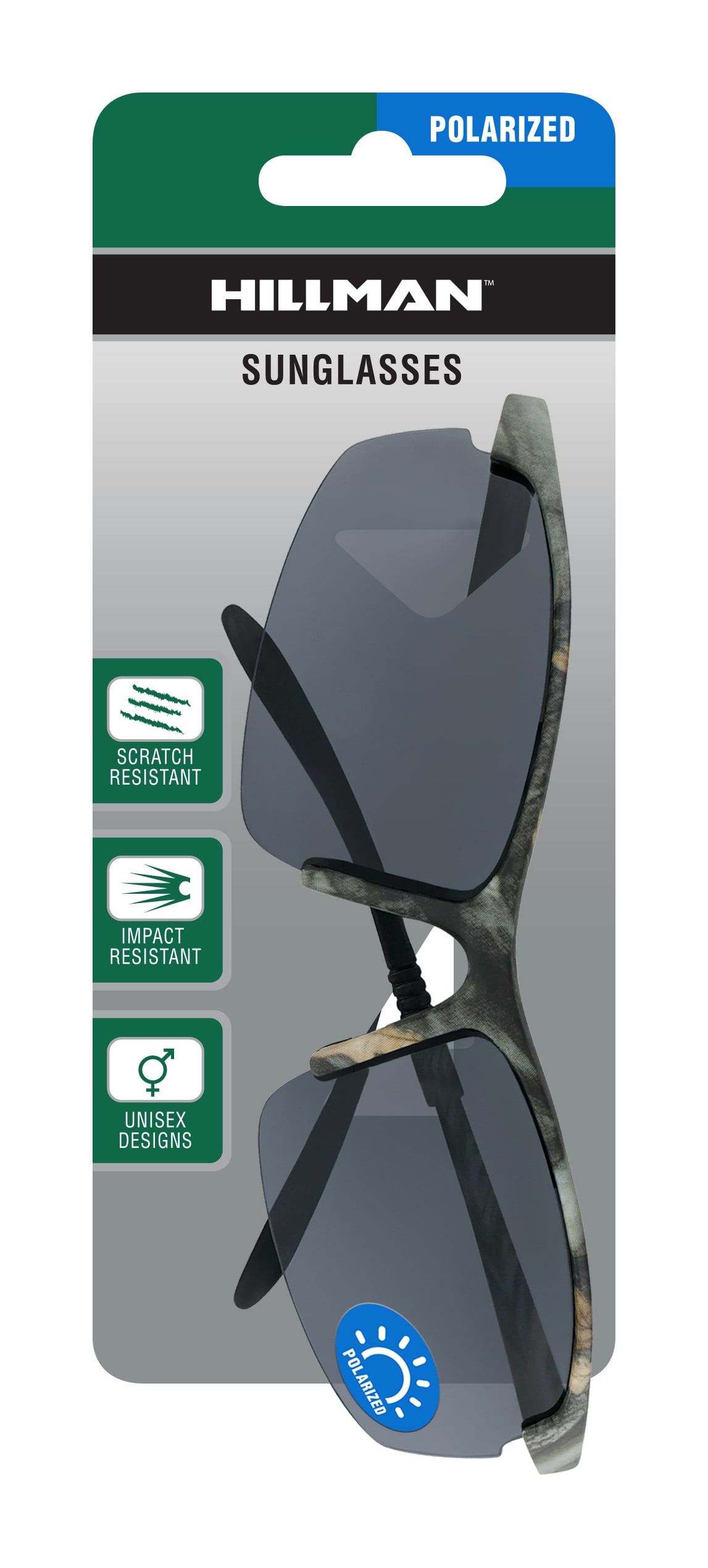 Lentes de sol polarizados de camuflaje para adultos unisex de Hillman 1HE88751