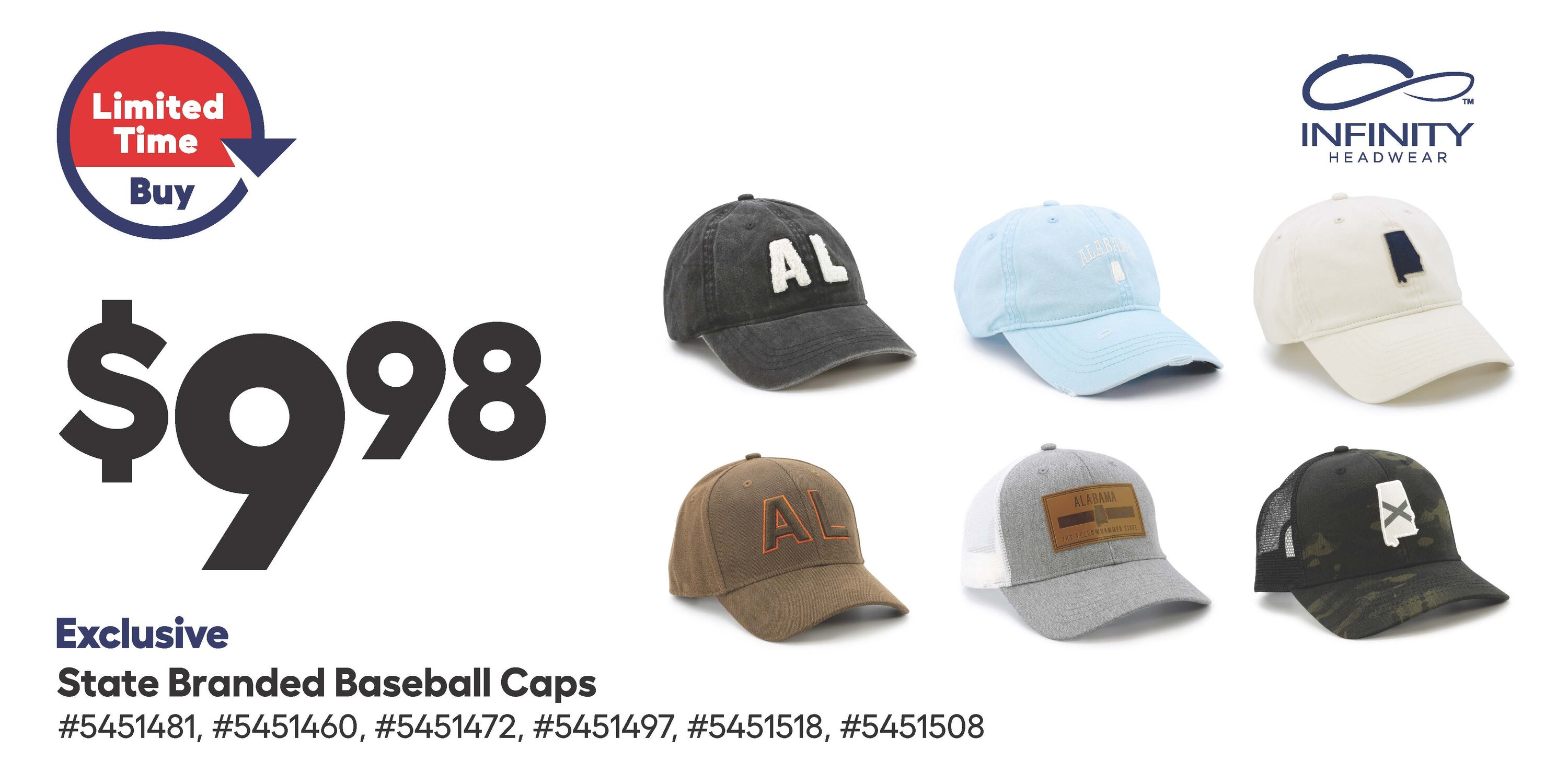 Gorra de béisbol de algodón azul claro/estampado paisley para mujeres de Infinity Brands - LOW-167-TX