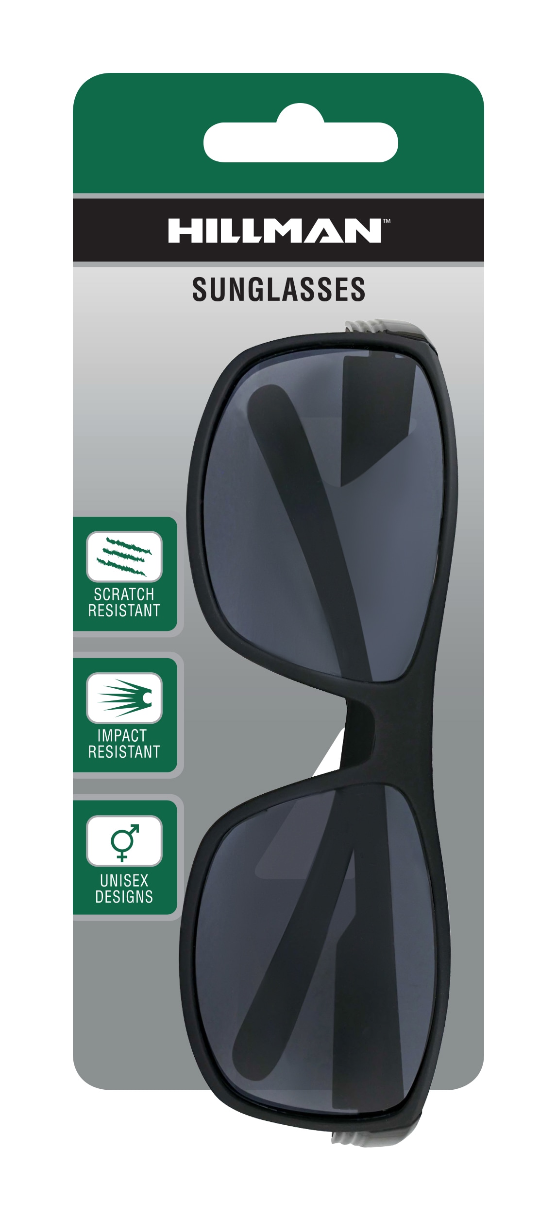Lentes de sol negros de plástico para hombre Hillman 1HE85920