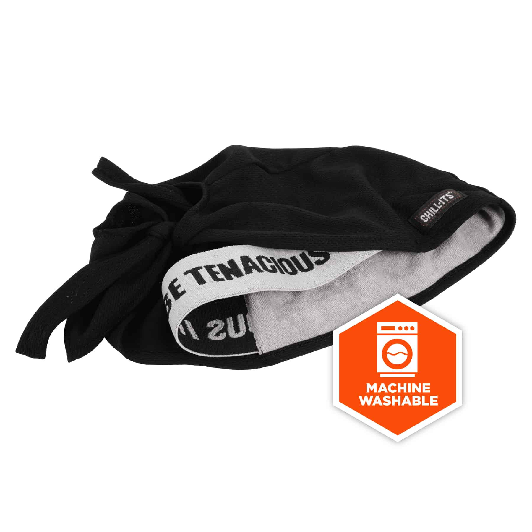 Gorra de enfriamiento sintética negra Chill-Its para adultos unisex 12487