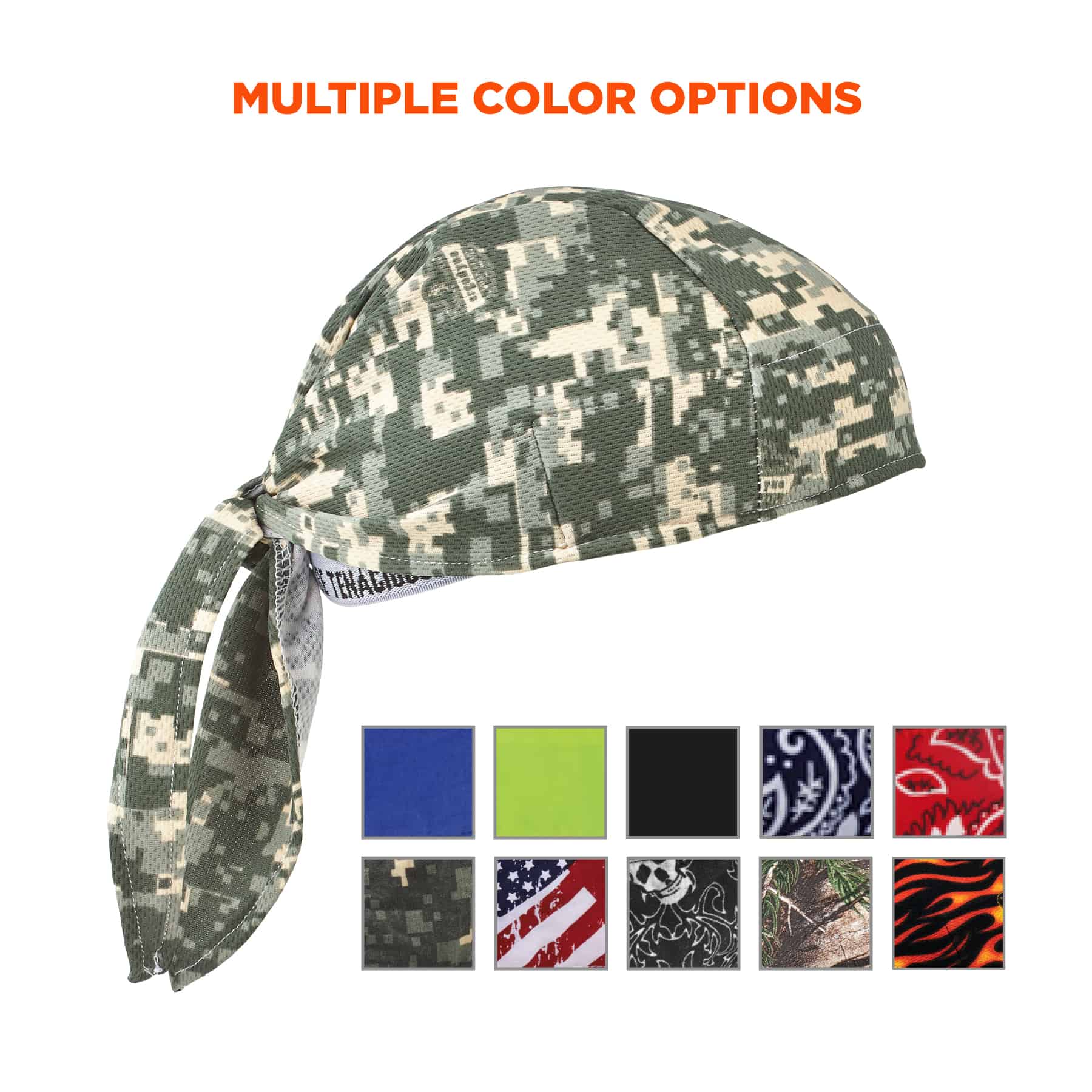 Gorra de enfriamiento sintético con estampado camuflado para adultos unisex Chill-Its 12478