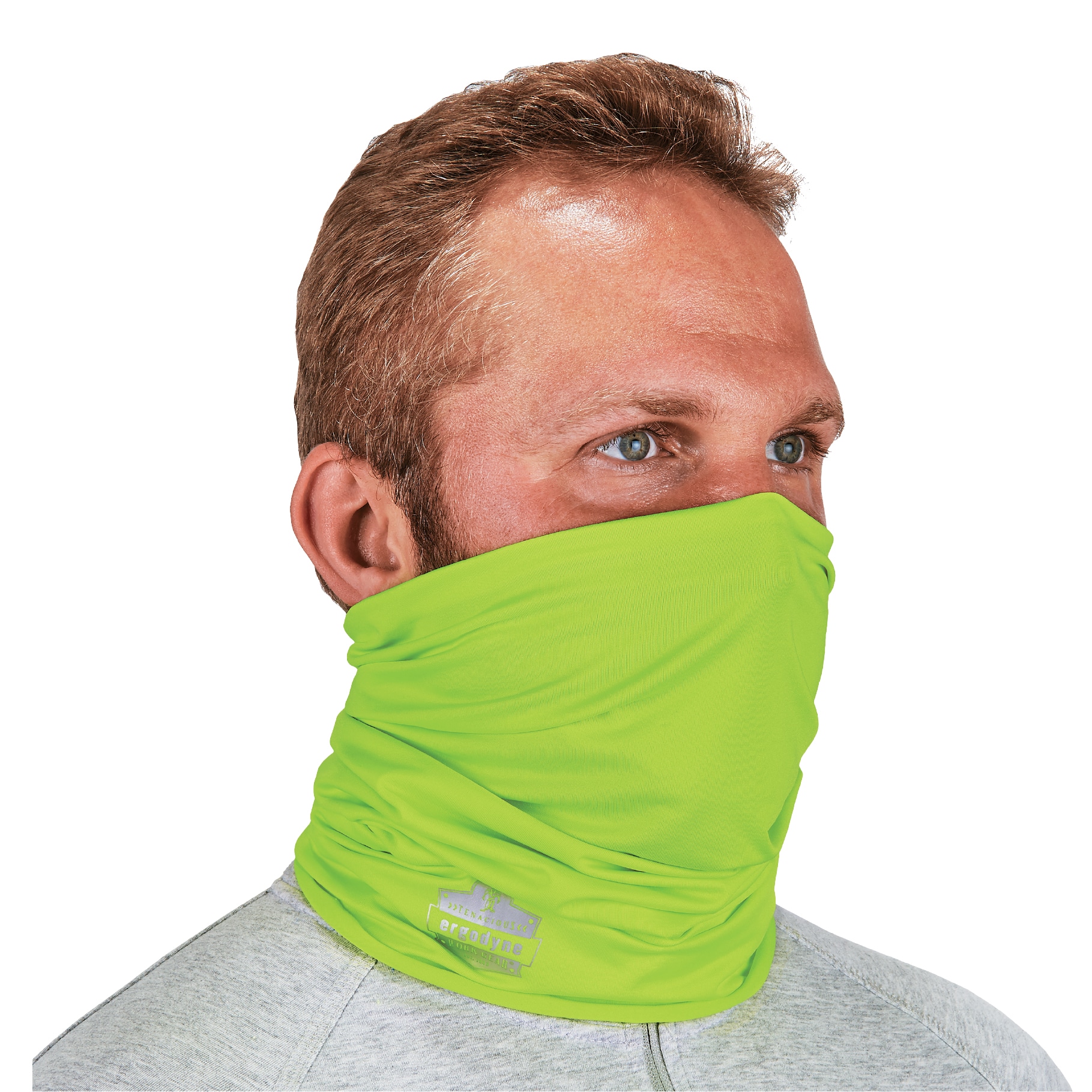 Banda para la cabeza sintética de alta visibilidad unisex para adulto en color verde limón - Ergodyne 42127