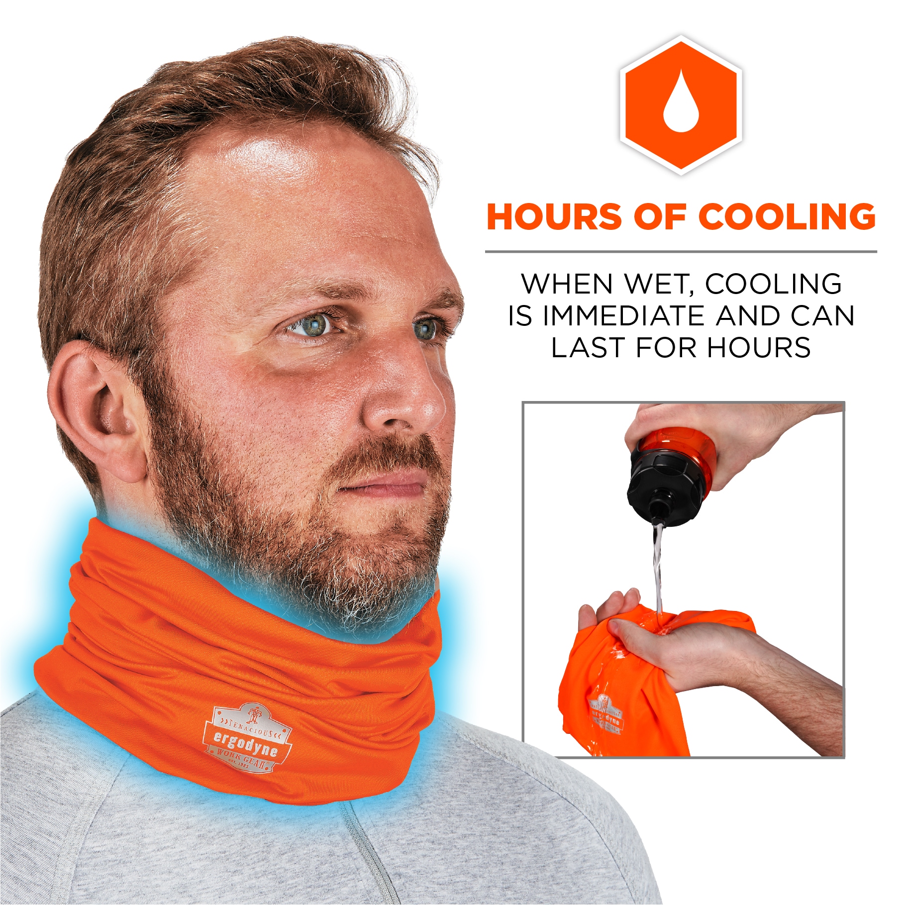 Diadema sintética naranja de alta visibilidad para adulto unisex Ergodyne 42128